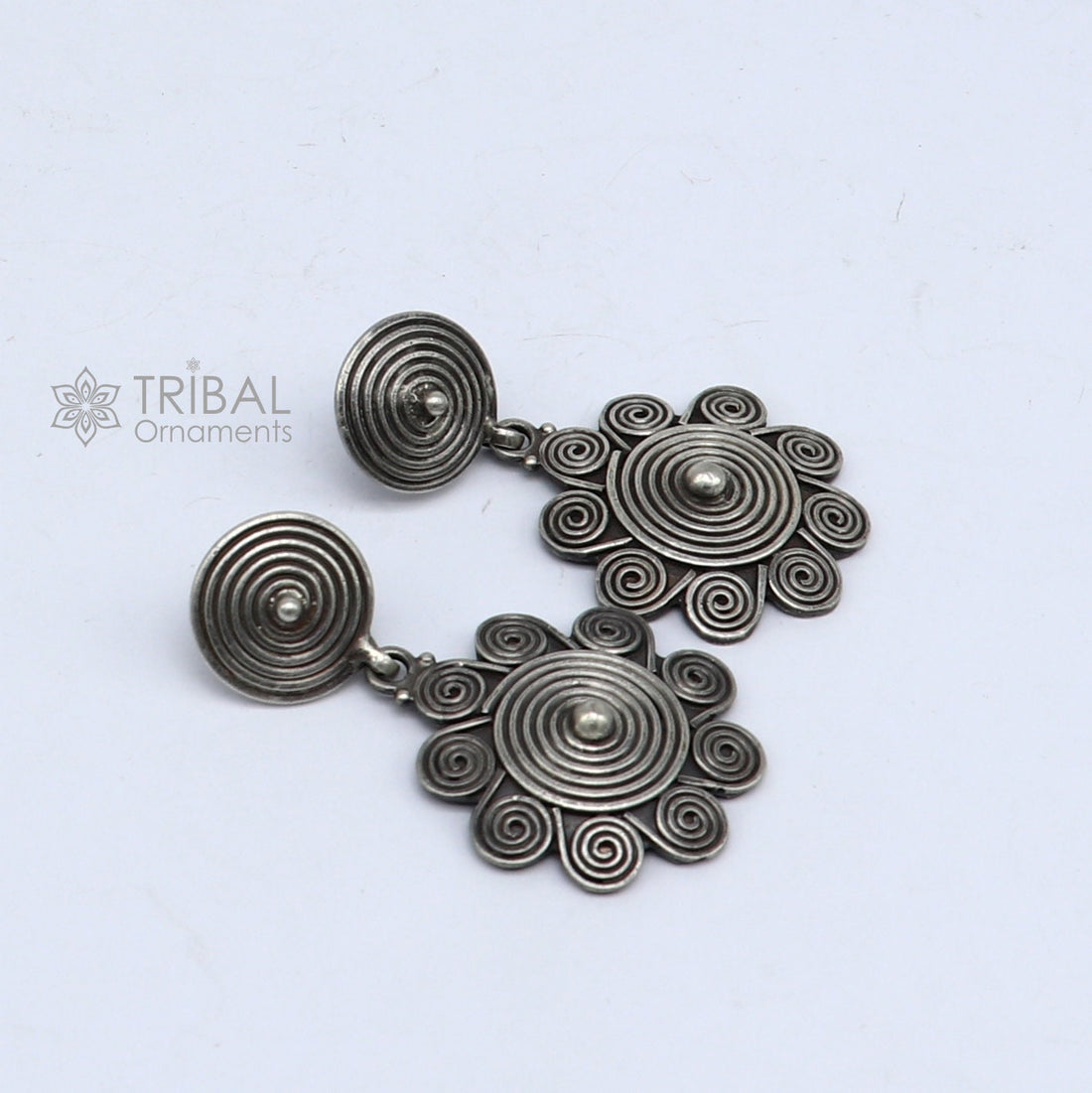 925 sterling silver handcrafted earring, stud earring, amazing Stylish design functional party wear gifting earring wedding jewelry s1230 - TRIBAL ORNAMENTS