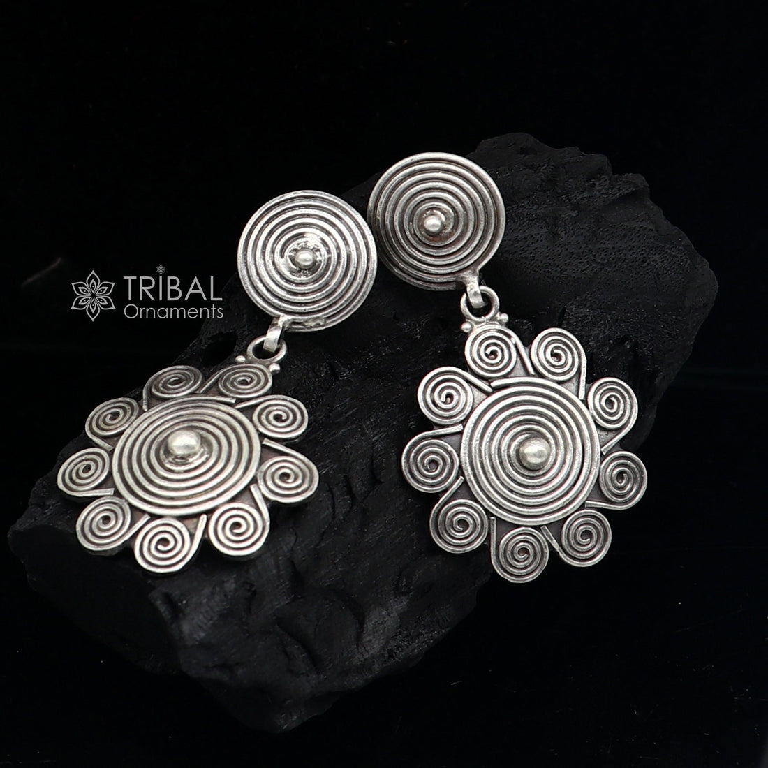 925 sterling silver handcrafted earring, stud earring, amazing Stylish design functional party wear gifting earring wedding jewelry s1230 - TRIBAL ORNAMENTS