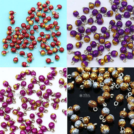 Lot 30 piece vintage multicolor design 925 sterling silver fabulous beads or hanging drops for custom jewelry making lose beads bd26 - TRIBAL ORNAMENTS