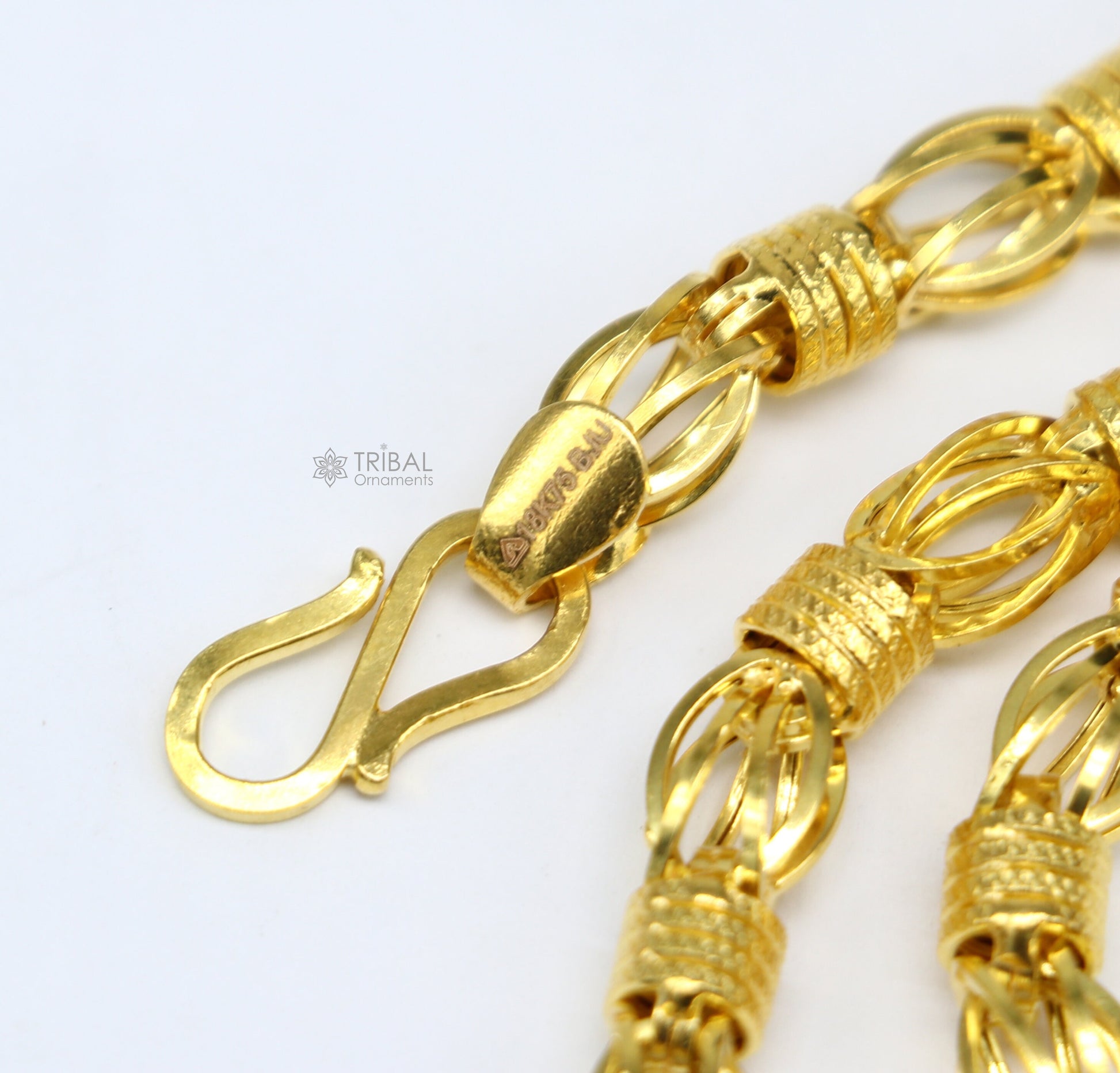 22kt Yellow Gold Royal Nawabi Baht Chain Bar Chain Fabulous 