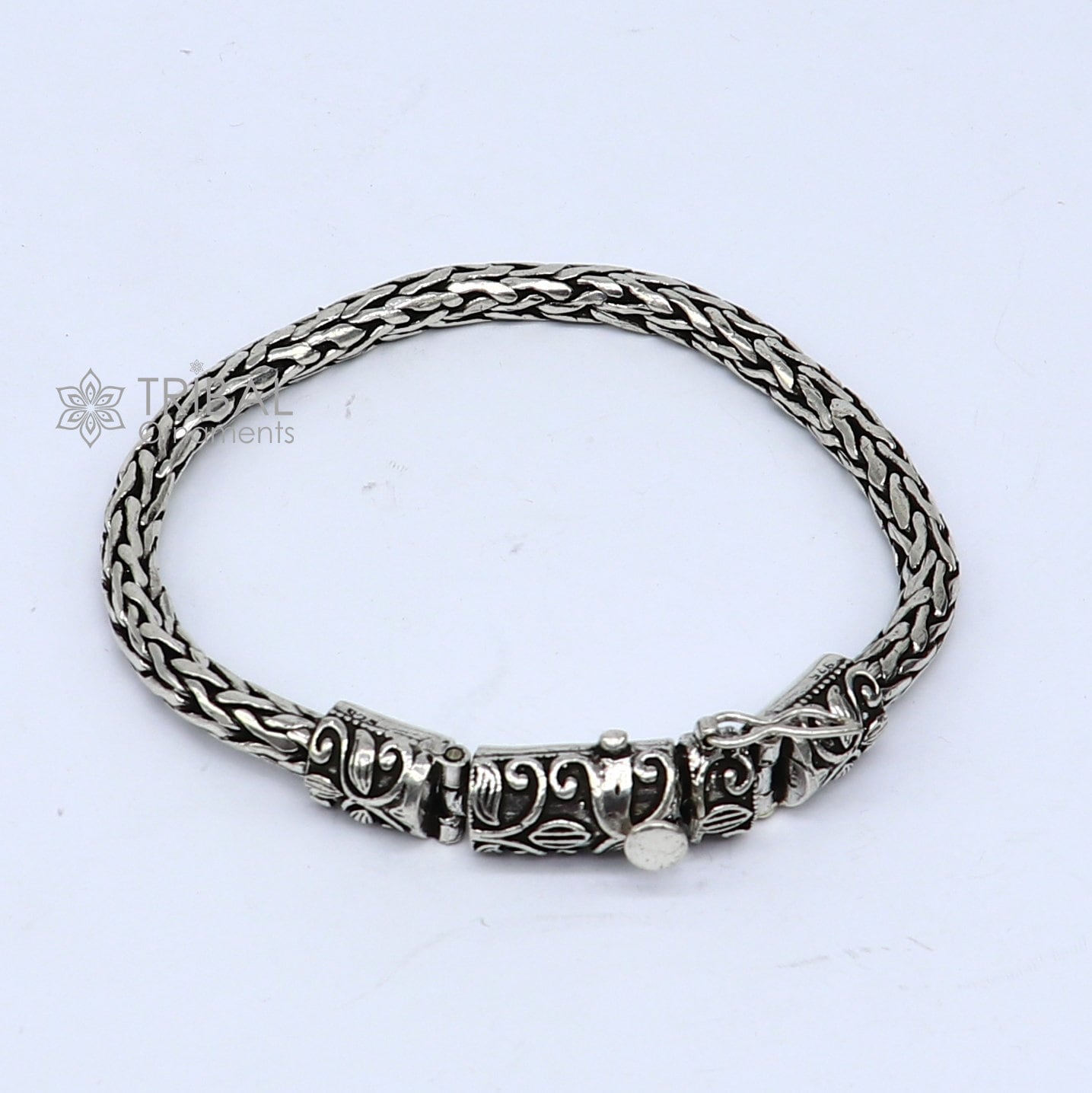 Stainless Steel Silver Coated Charm Bracelet