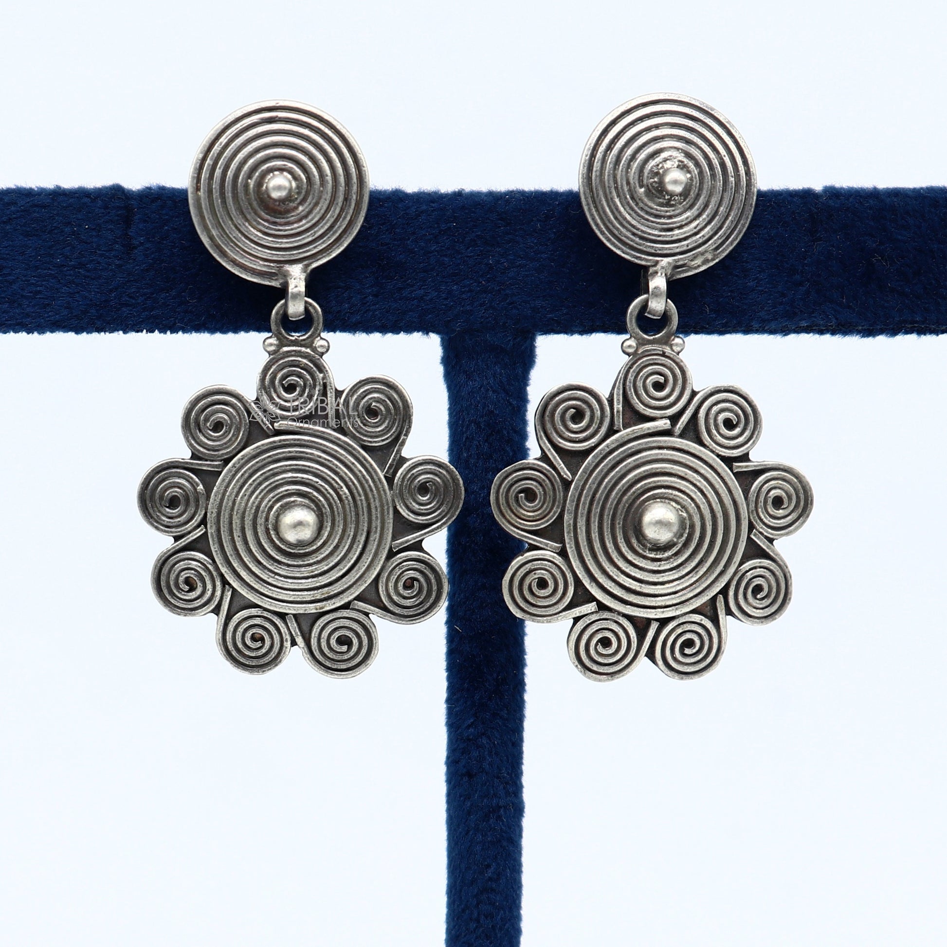 925 sterling silver handcrafted earring, stud earring, amazing Stylish design functional party wear gifting earring wedding jewelry s1230 - TRIBAL ORNAMENTS