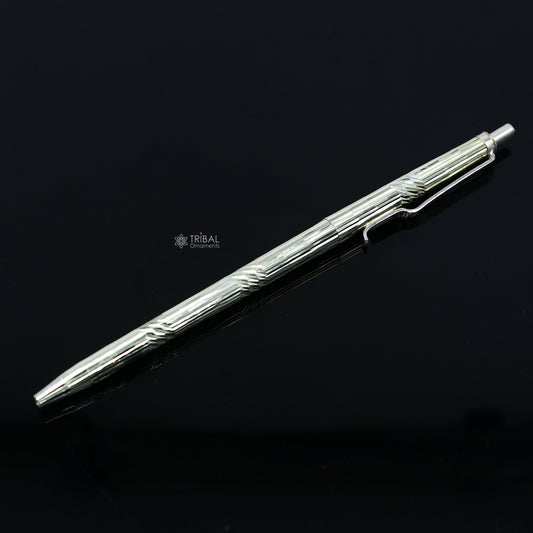 925 Sterling silver handmade unique luxury writing ball pen, best silver gifting article from india art757 - TRIBAL ORNAMENTS