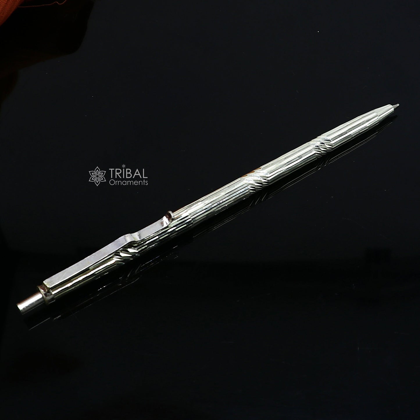 925 Sterling silver handmade unique luxury writing ball pen, best silver gifting article from india art757 - TRIBAL ORNAMENTS