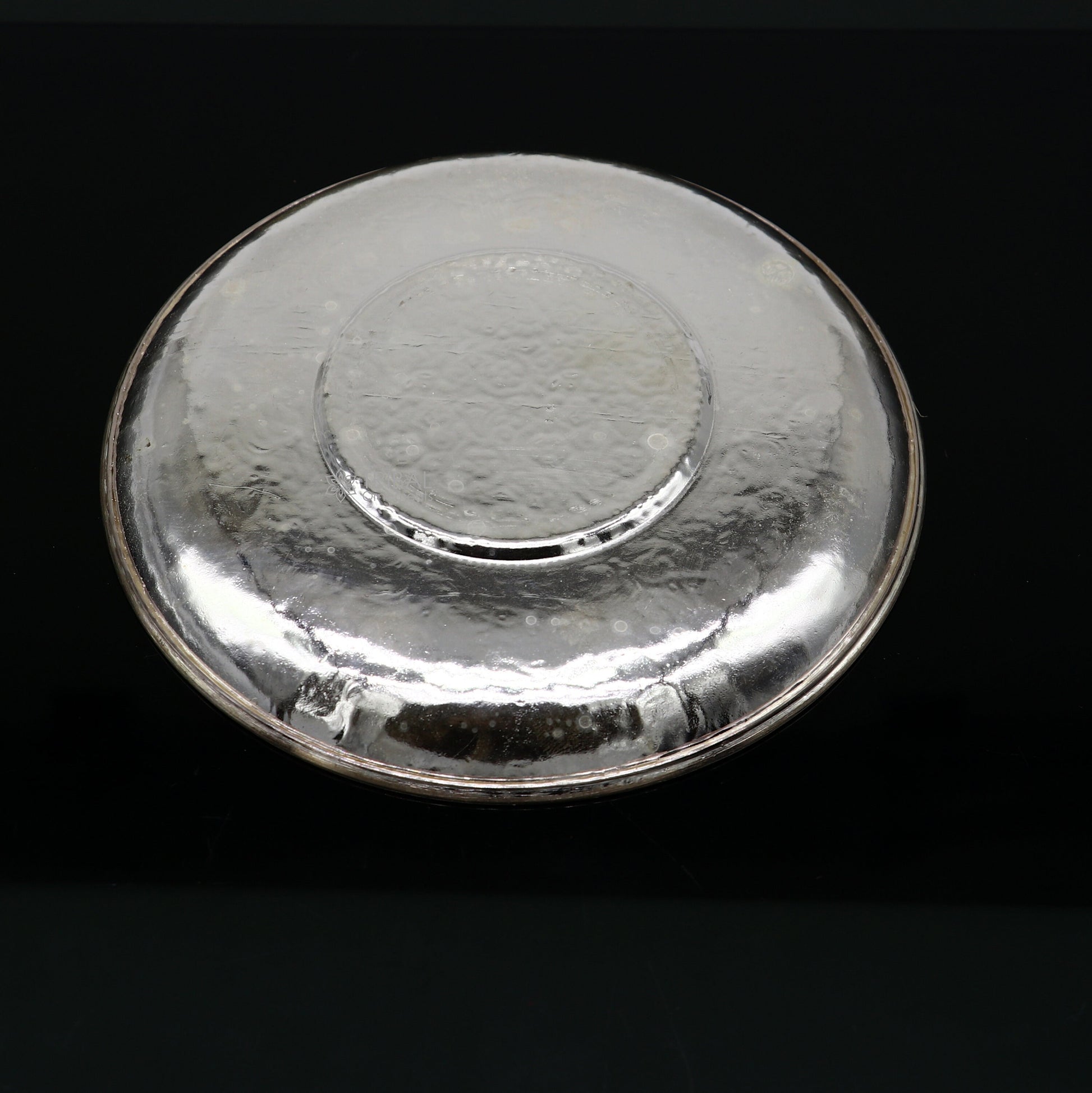 925 Sterling silver handmade solid silver plate or tray, idols puja Prasadam(foods) plates puja article, silver gifting utensils sv283 - TRIBAL ORNAMENTS