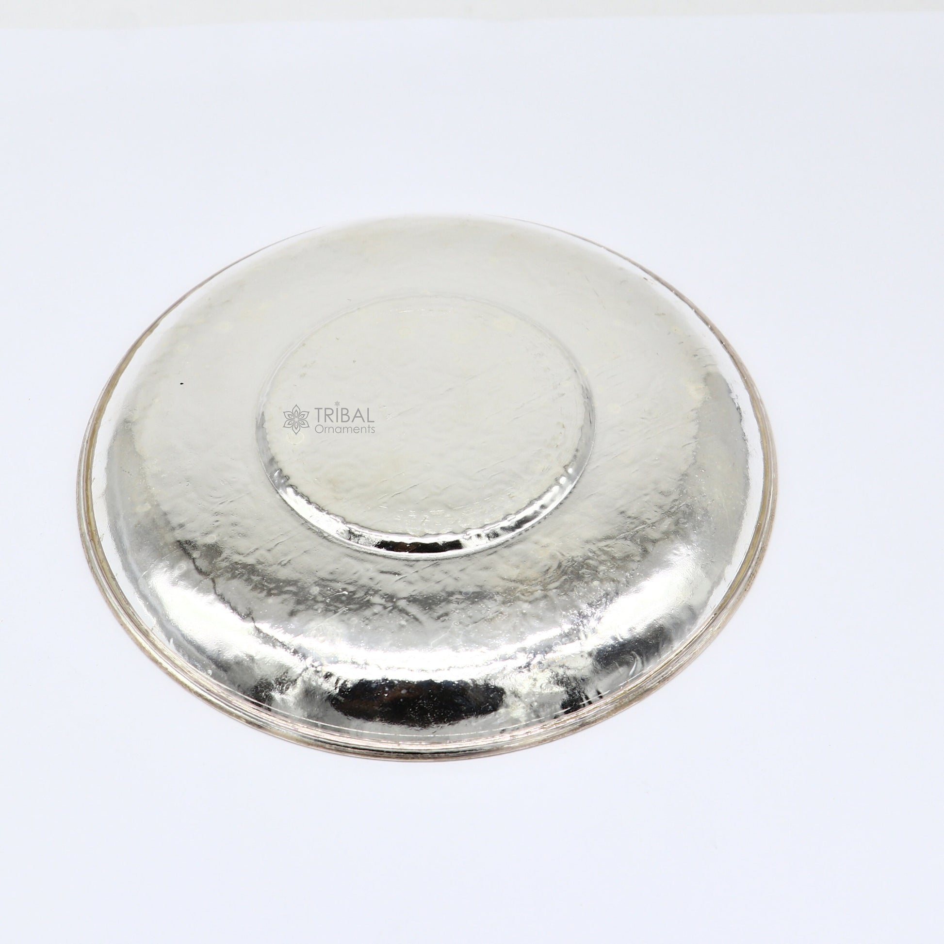 925 Sterling silver handmade solid silver plate or tray, idols puja Prasadam(foods) plates puja article, silver gifting utensils sv283 - TRIBAL ORNAMENTS