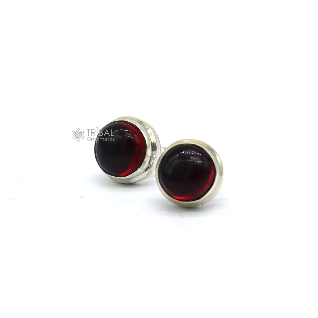 925 sterling silver gorgeous Garnet stone stud earring best gifting light weight stone jewelry s1278 - TRIBAL ORNAMENTS