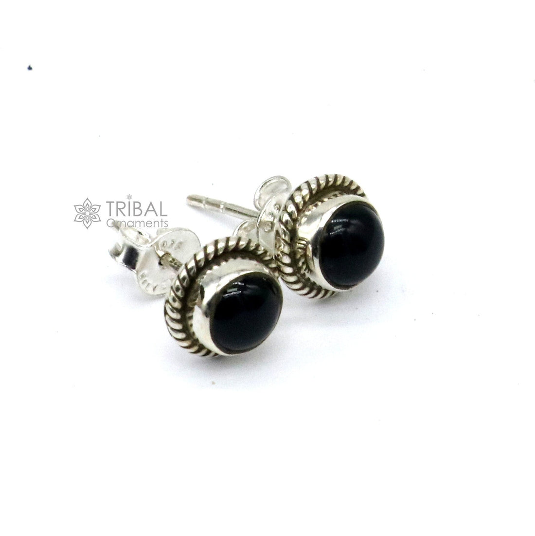 925 sterling silver handmade stud earring with gorgeous single black onyx stone stud earring best unisex jewelry s1282 - TRIBAL ORNAMENTS