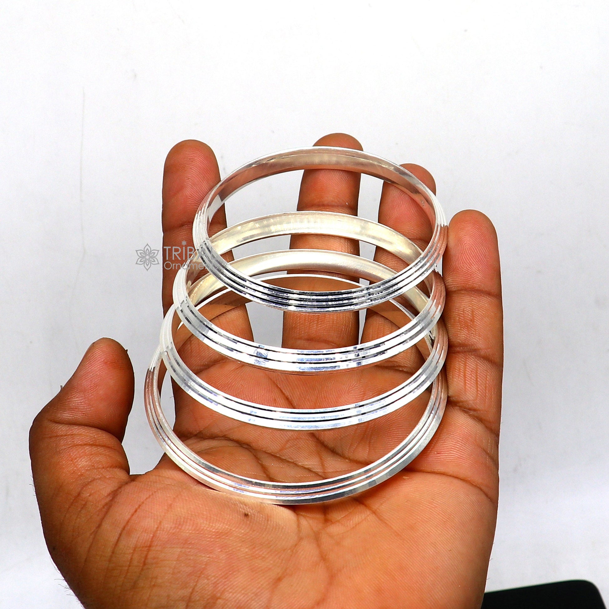 Solid 925 sterling silver handmade punjabi sikha bangle bracelet kada, all sized men's or girl's bangle kada daily use jewelry nsk789 - TRIBAL ORNAMENTS