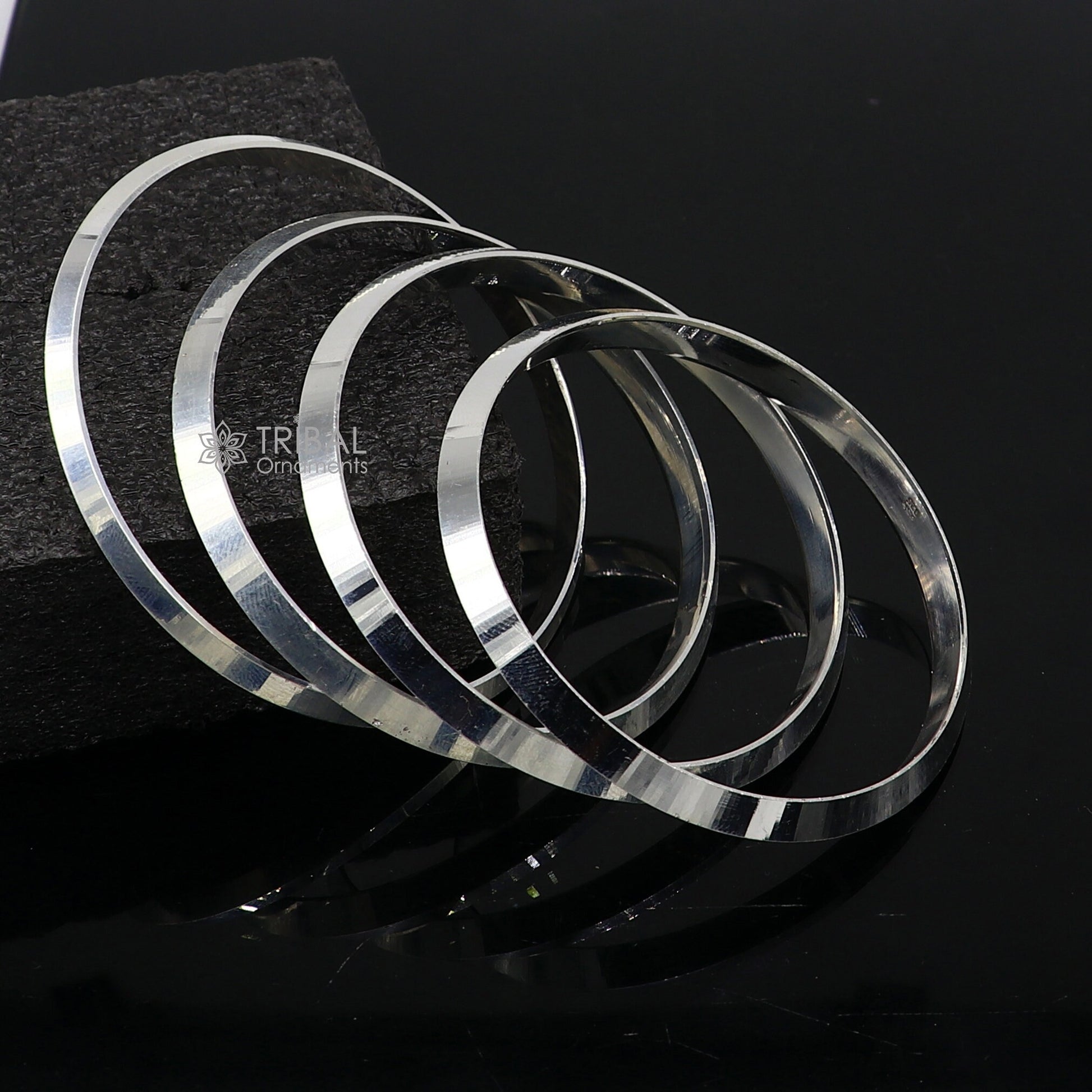 Solid 925 sterling silver handmade punjabi sikha bangle bracelet kada, all sized men's or girl's bangle kada daily use jewelry nsk789 - TRIBAL ORNAMENTS