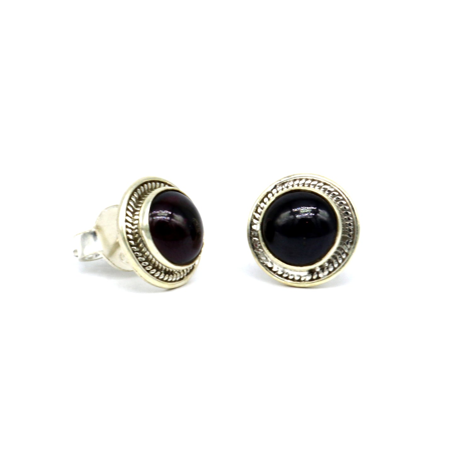 925 sterling silver fabulous garnet stone stud earrings, best unisex jewelry fancy earrings daily use jewelry collection s1268 - TRIBAL ORNAMENTS