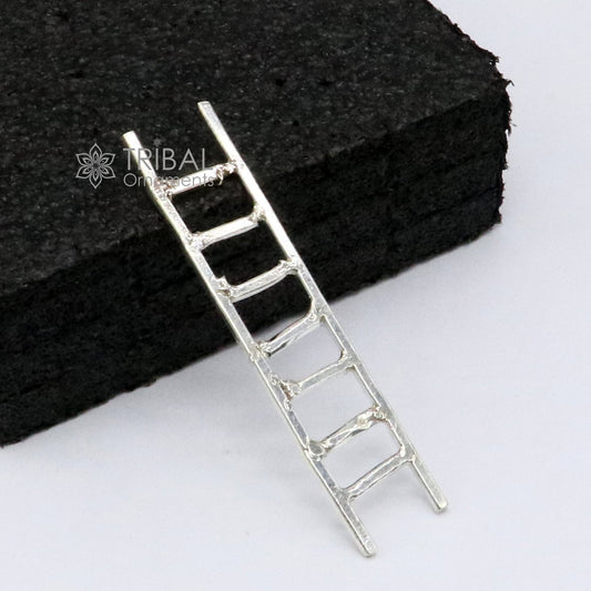 2.5 inches long 925 sterling silver handmade ladder 7 steps silver stair, amazing silver puja article silver utensils su1215 - TRIBAL ORNAMENTS