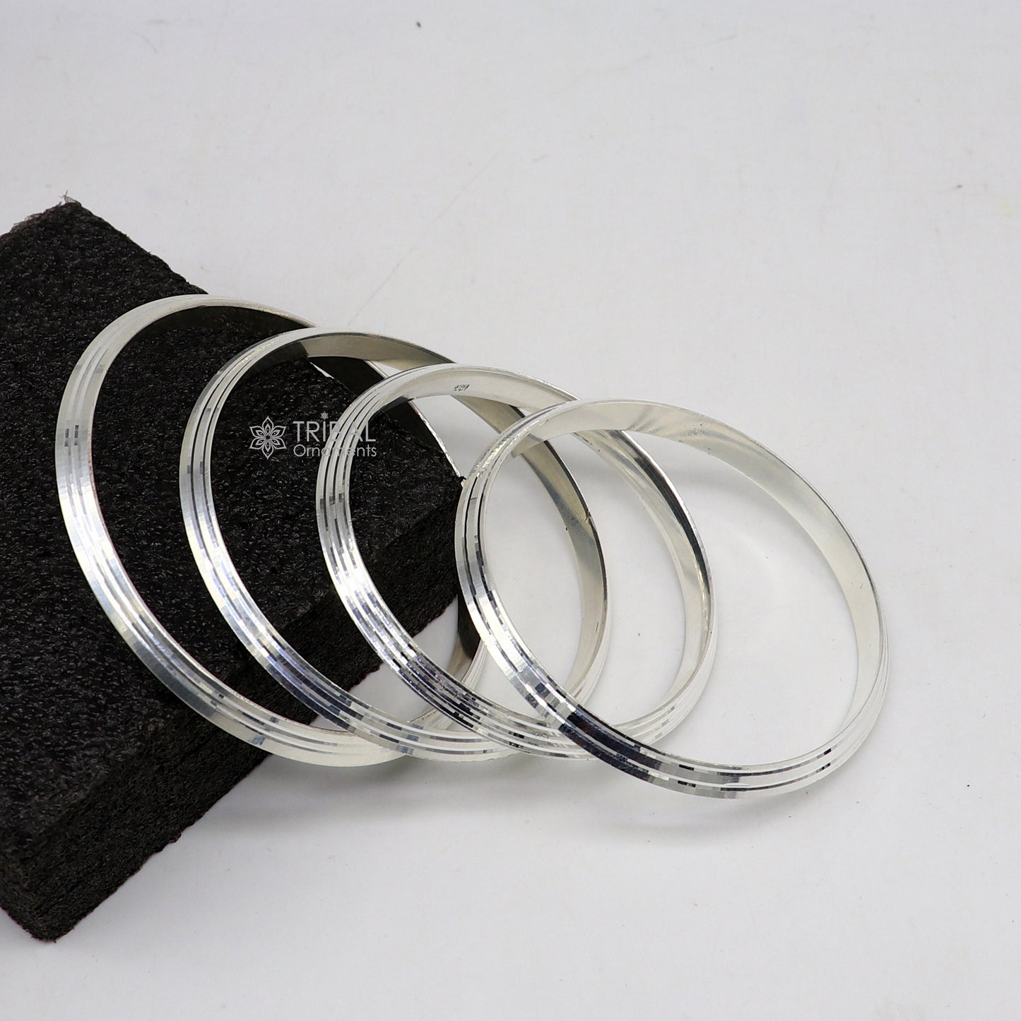 Solid 925 sterling silver handmade punjabi sikha bangle bracelet kada, all sized men's or girl's bangle kada daily use jewelry nsk789 - TRIBAL ORNAMENTS