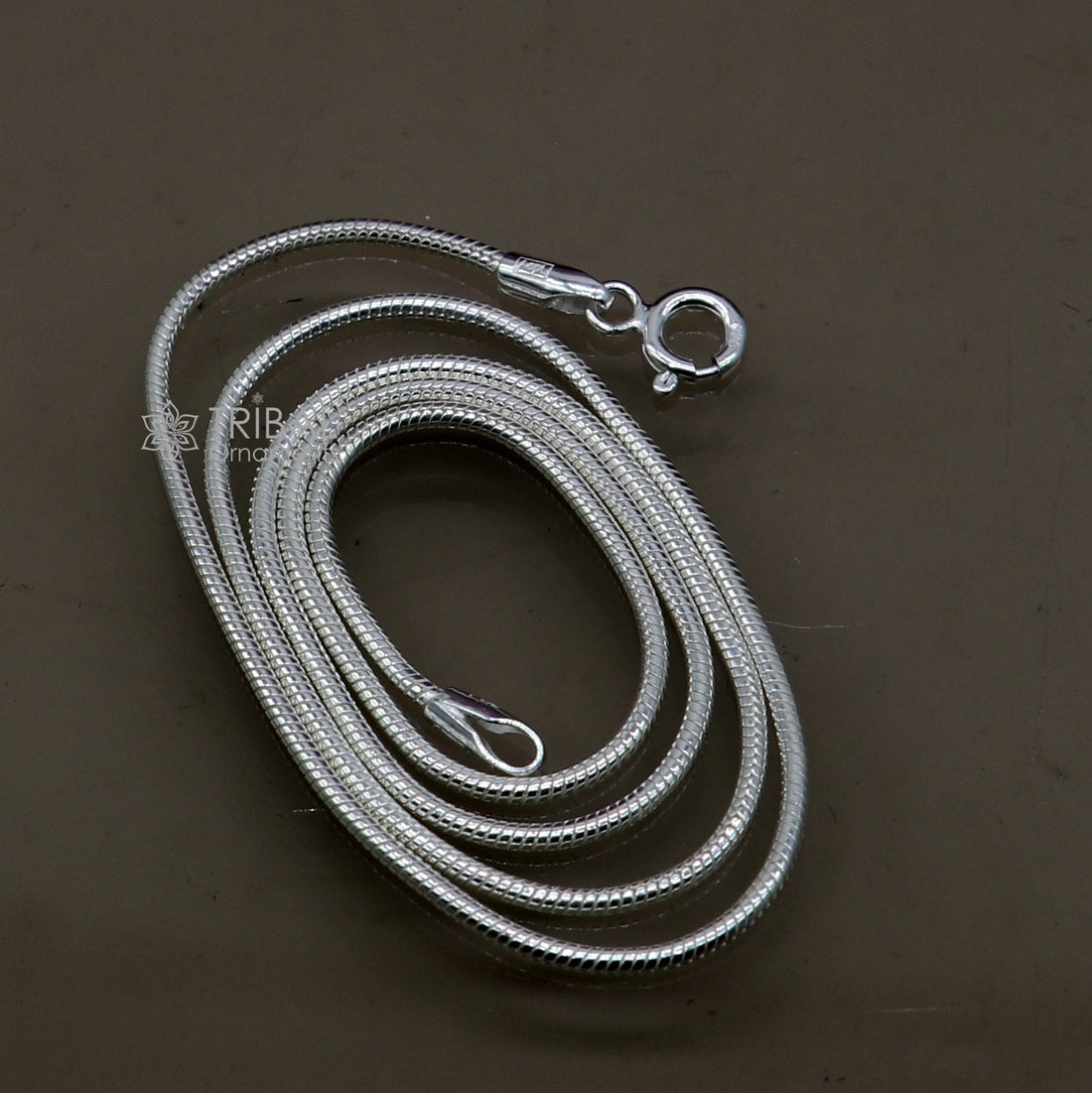 1mm 16" long snake chain 925 sterling silver handmade snake chain pendant chain baby kids or girl's, fancy silver chain trendy style ch577 - TRIBAL ORNAMENTS