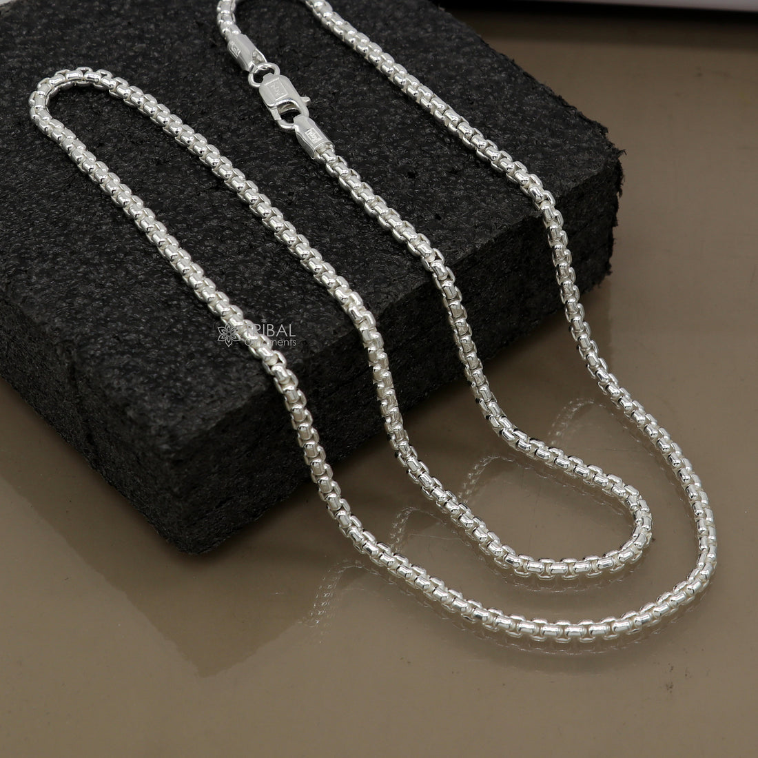 24" 3mm 925 sterling silver handmade amazing delicate solid Rolo high quality chains necklace, best gifting unisex necklace chain ch578 - TRIBAL ORNAMENTS