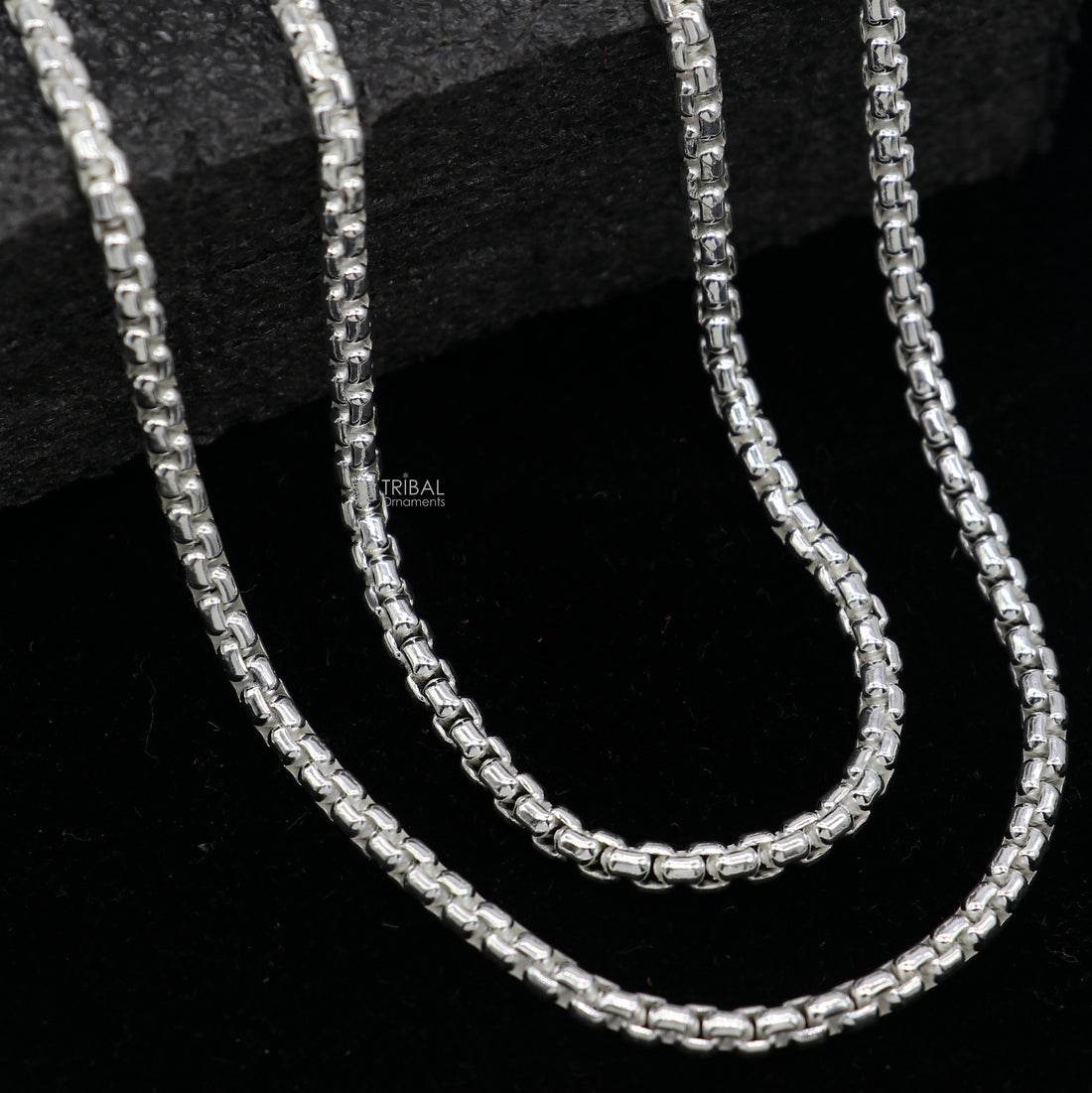 24" 3mm 925 sterling silver handmade amazing delicate solid Rolo high quality chains necklace, best gifting unisex necklace chain ch578 - TRIBAL ORNAMENTS