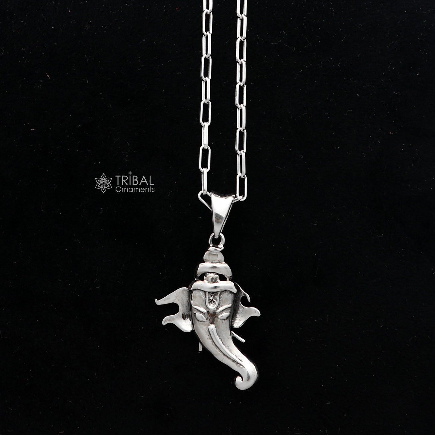 925 sterling silver Lord GANESHA unique design pendant necklace, Lord Ganesha unique style handmade pendant for unisex  Nsp779 - TRIBAL ORNAMENTS