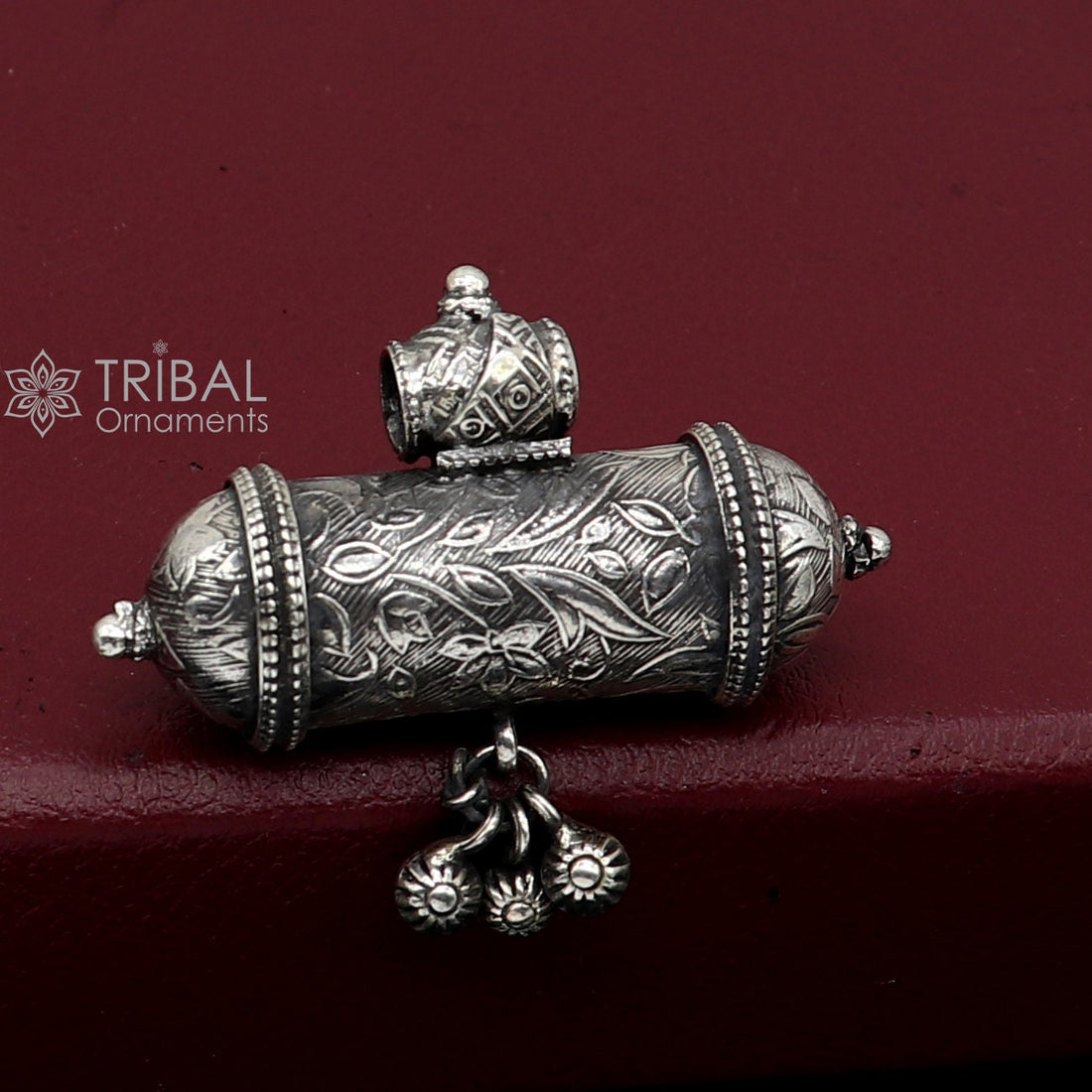 925 Sterling silver handmade Ethnic cultural tribal charm pendant necklace traditional brides Pendant jewelry nsp785 - TRIBAL ORNAMENTS