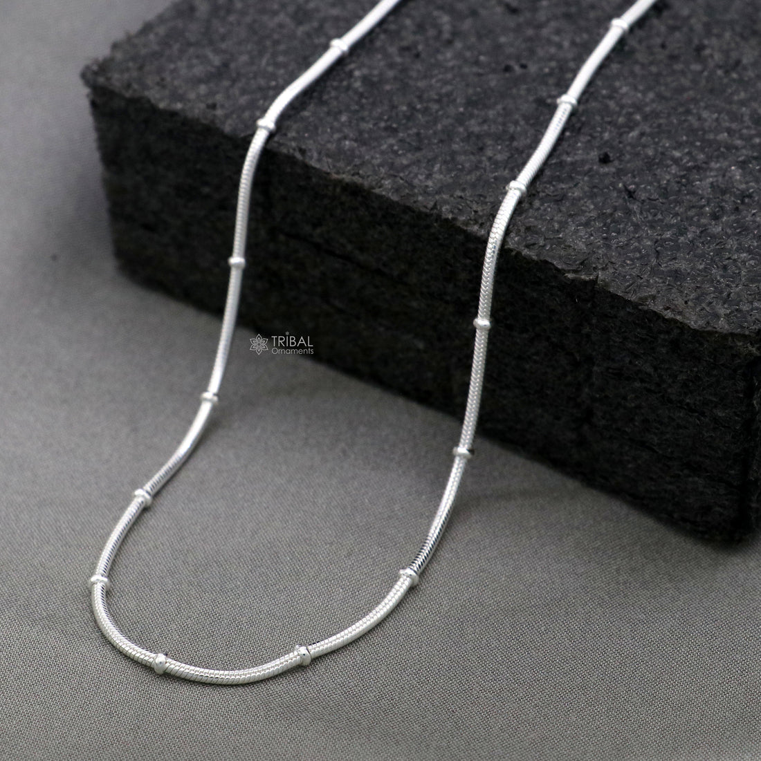 1mm 18" long snake chain 925 sterling silver handmade snake chain pendant chain, necklace chain, fancy silver chain trendy style ch576 - TRIBAL ORNAMENTS