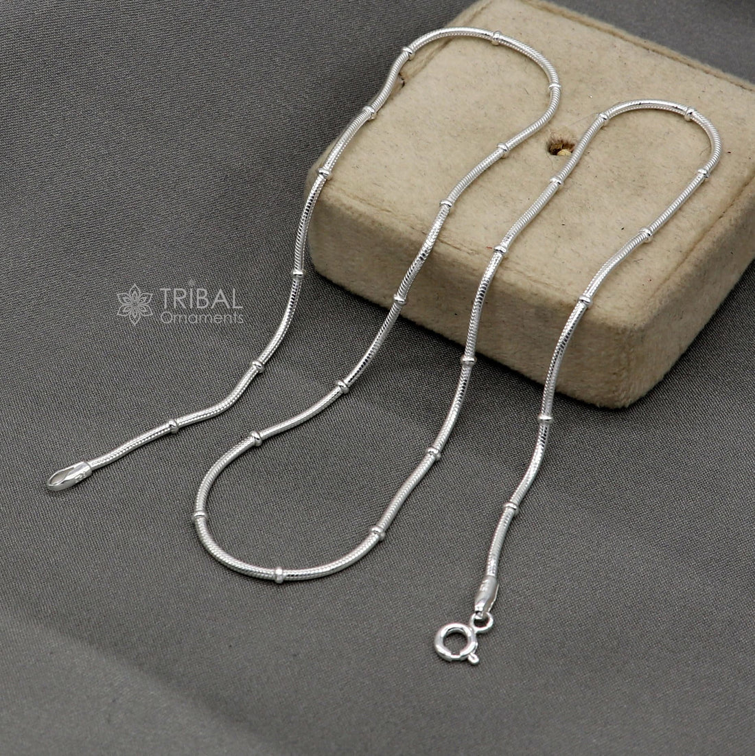 1mm 18" long snake chain 925 sterling silver handmade snake chain pendant chain, necklace chain, fancy silver chain trendy style ch576 - TRIBAL ORNAMENTS