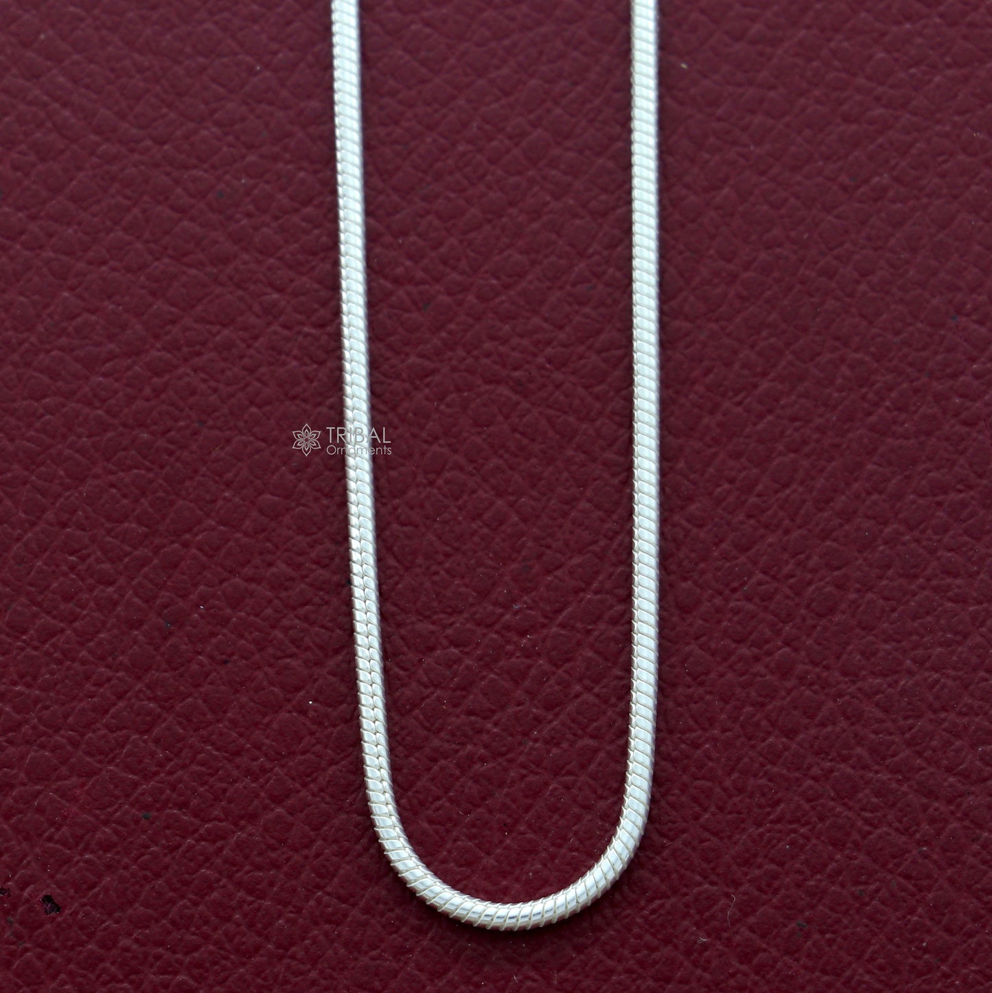 1mm 16" long snake chain 925 sterling silver handmade snake chain pendant chain baby kids or girl's, fancy silver chain trendy style ch577 - TRIBAL ORNAMENTS