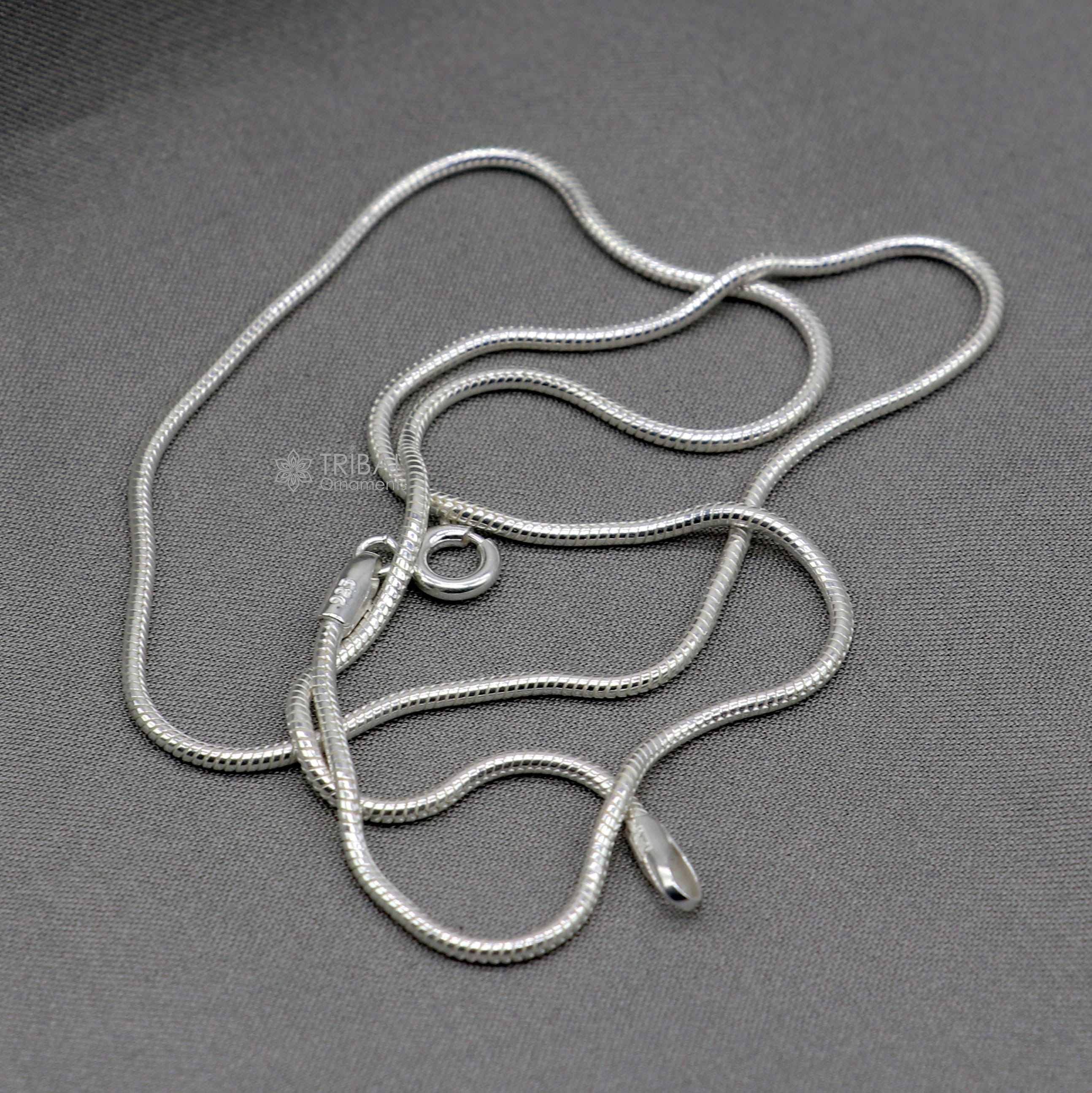 Handmade 925. Sterling Silver Link Chain | 16 inches - malisun