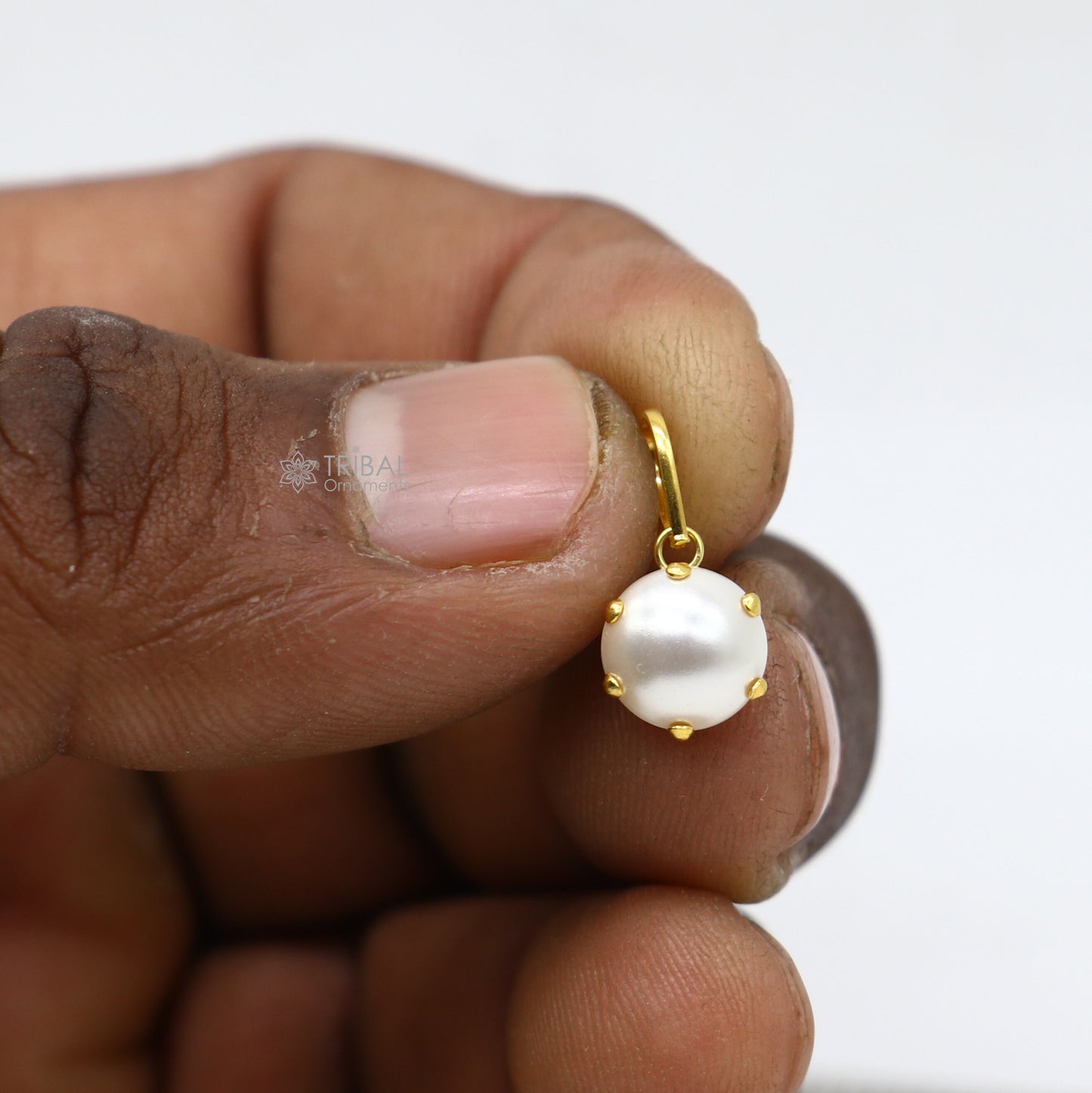 8mm pearl Fabulous Handmade 14kt yellow gold pendant, exclusive square shape pendant for daily use jewelry gp33 - TRIBAL ORNAMENTS