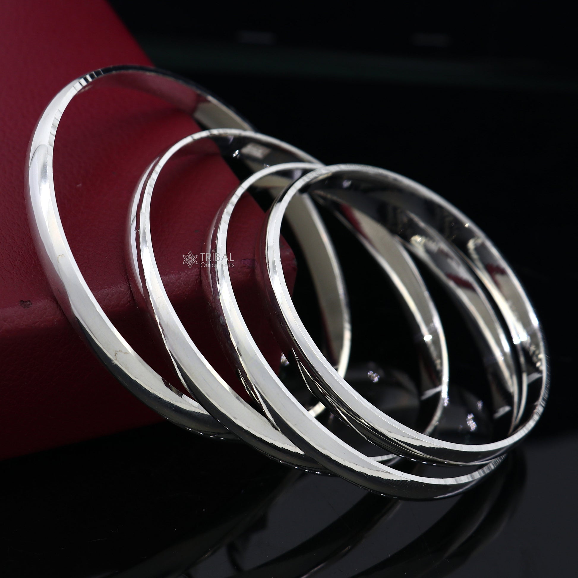 D shape Half round Solid 925 sterling silver handmade Punjabi Sikha bracelet kada, all sized men's or girl's kada daily use jewelry nsk807 - TRIBAL ORNAMENTS