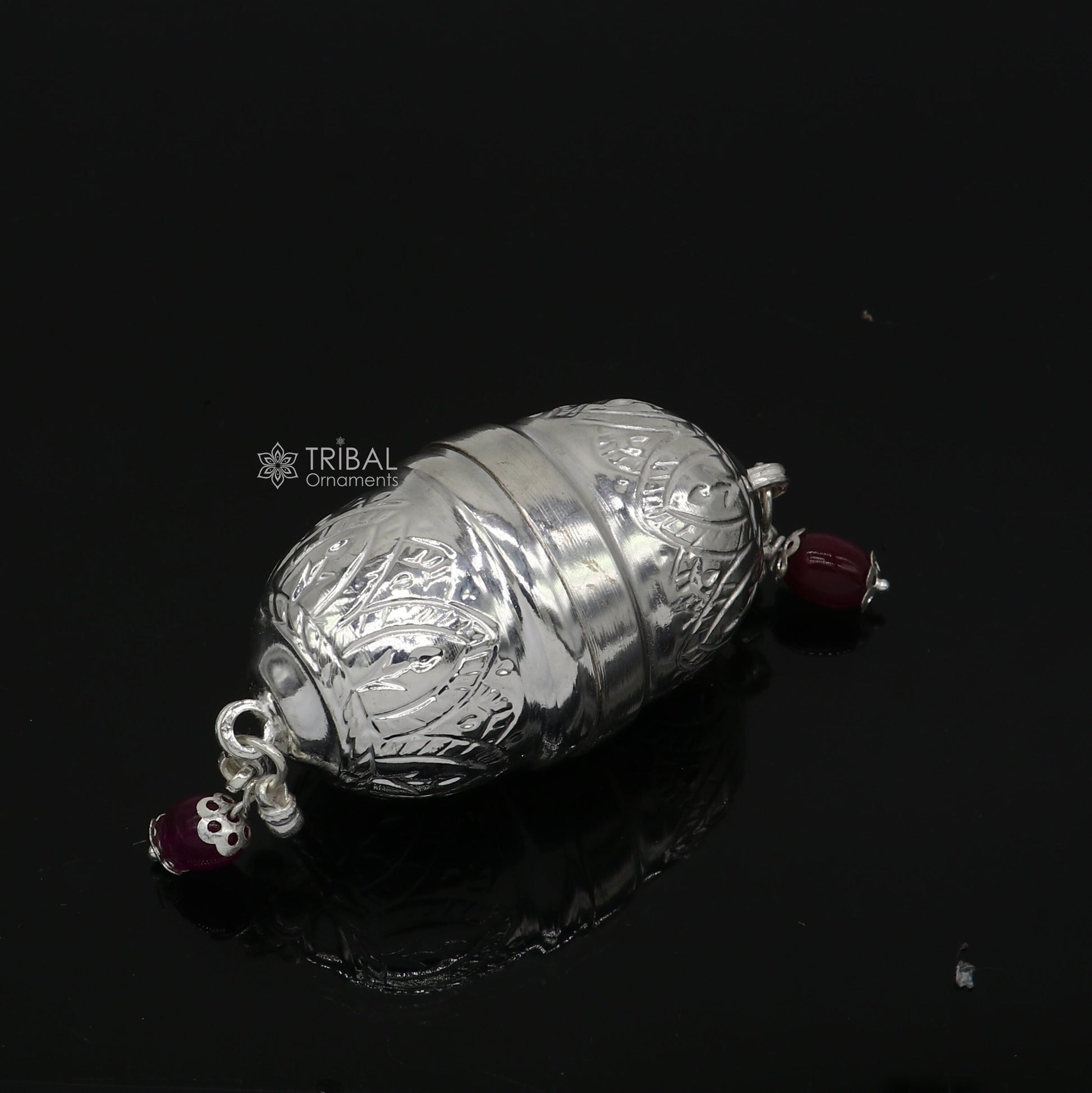 925 sterling silver handmade gorgeous design coconut for puja or worshipping, Silver nariyal for diwali puja su1268 - TRIBAL ORNAMENTS