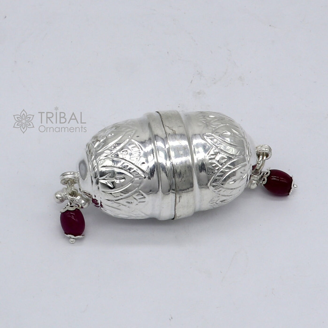 925 sterling silver handmade gorgeous design coconut for puja or worshipping, Silver nariyal for diwali puja su1268 - TRIBAL ORNAMENTS