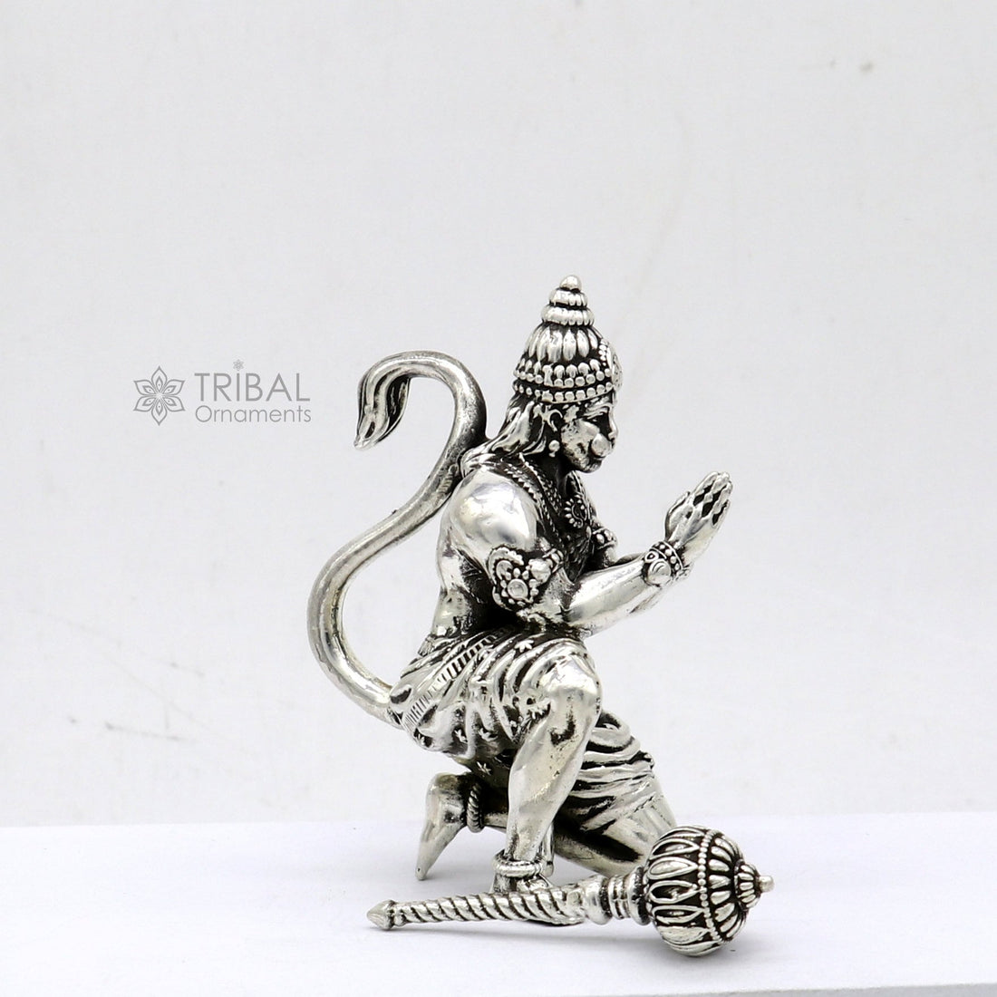 925 silver handmade Lord hanuman 2.2" small statue, best puja or gifting god hanuman statue sculpture home temple puja art, figurine art767 - TRIBAL ORNAMENTS