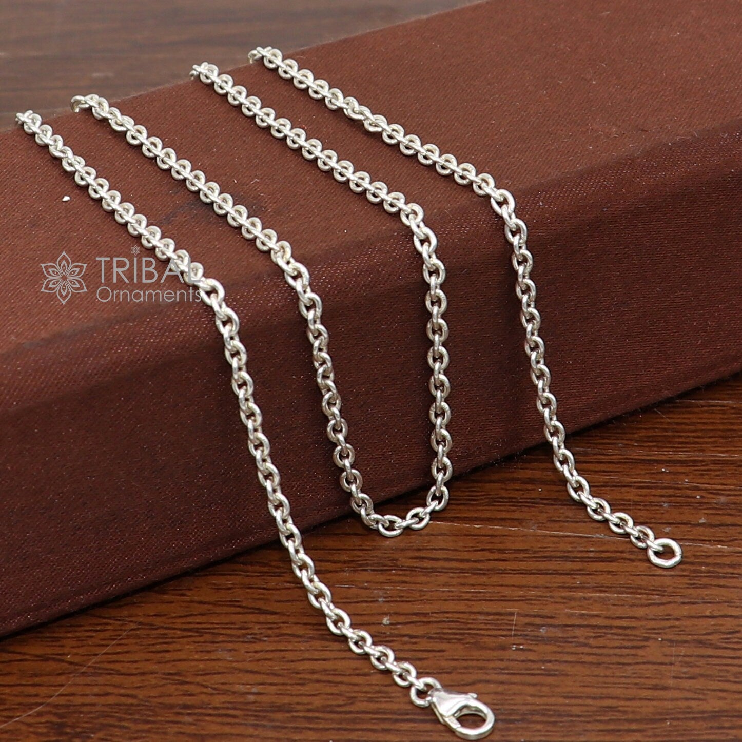 Pure 925 sterling silver handmade Link chain rolo design baby kids chain, waist chain, gorgeous kids or girl's chain tribal jewelry ch584 - TRIBAL ORNAMENTS