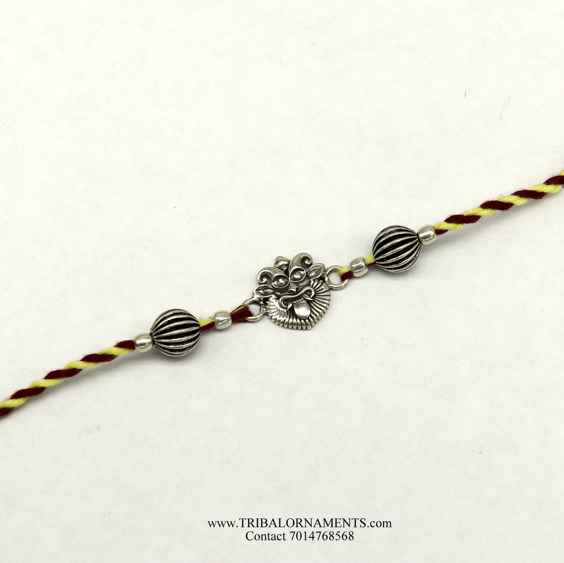 925 sterling silver handmade beautiful oxidized Kabila mask design Rakhi Bracelet, amazing stylish gift for Rakshabandhan rk113 - TRIBAL ORNAMENTS