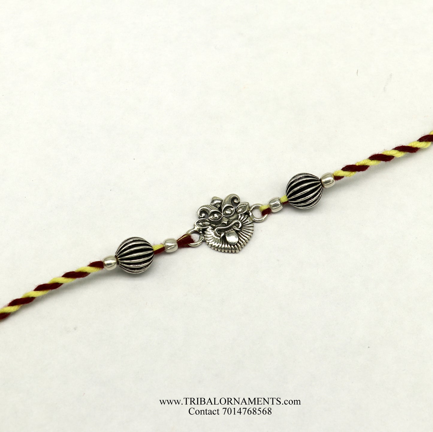 925 sterling silver handmade beautiful oxidized Kabila mask design Rakhi Bracelet, amazing stylish gift for Rakshabandhan rk113 - TRIBAL ORNAMENTS