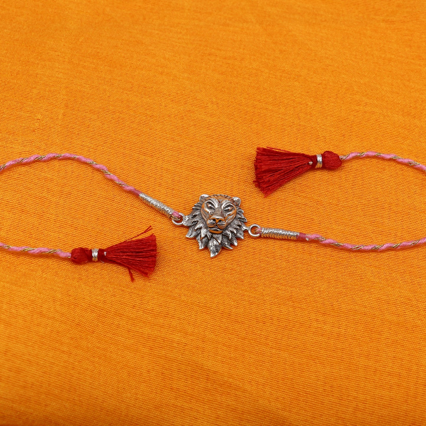 925 sterling silver handmade Narsimha design Rakhi Bracelet, amazing stylish gift for Rakshabandhan rk29 - TRIBAL ORNAMENTS