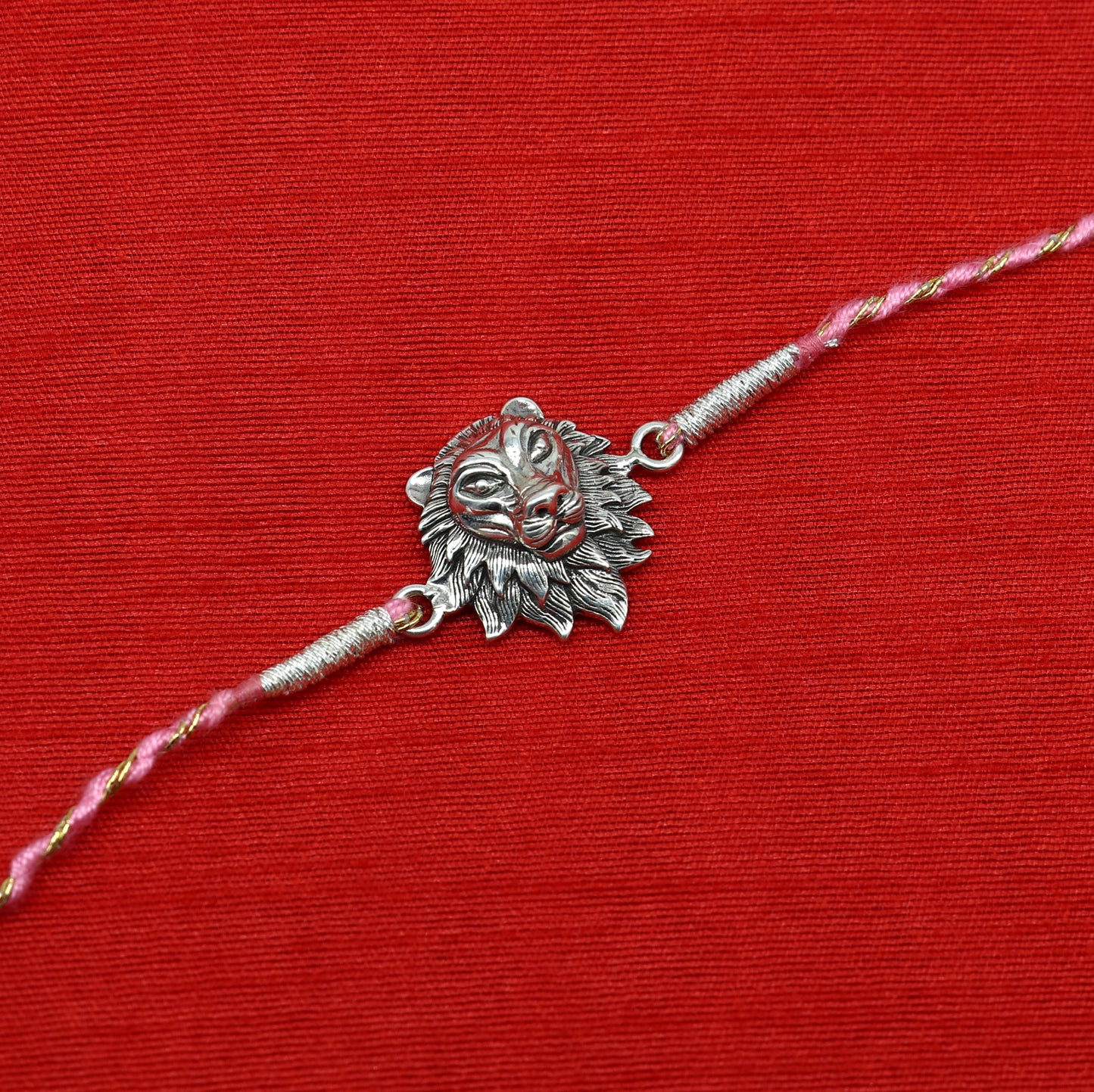 925 sterling silver handmade Narsimha design Rakhi Bracelet, amazing stylish gift for Rakshabandhan rk29 - TRIBAL ORNAMENTS