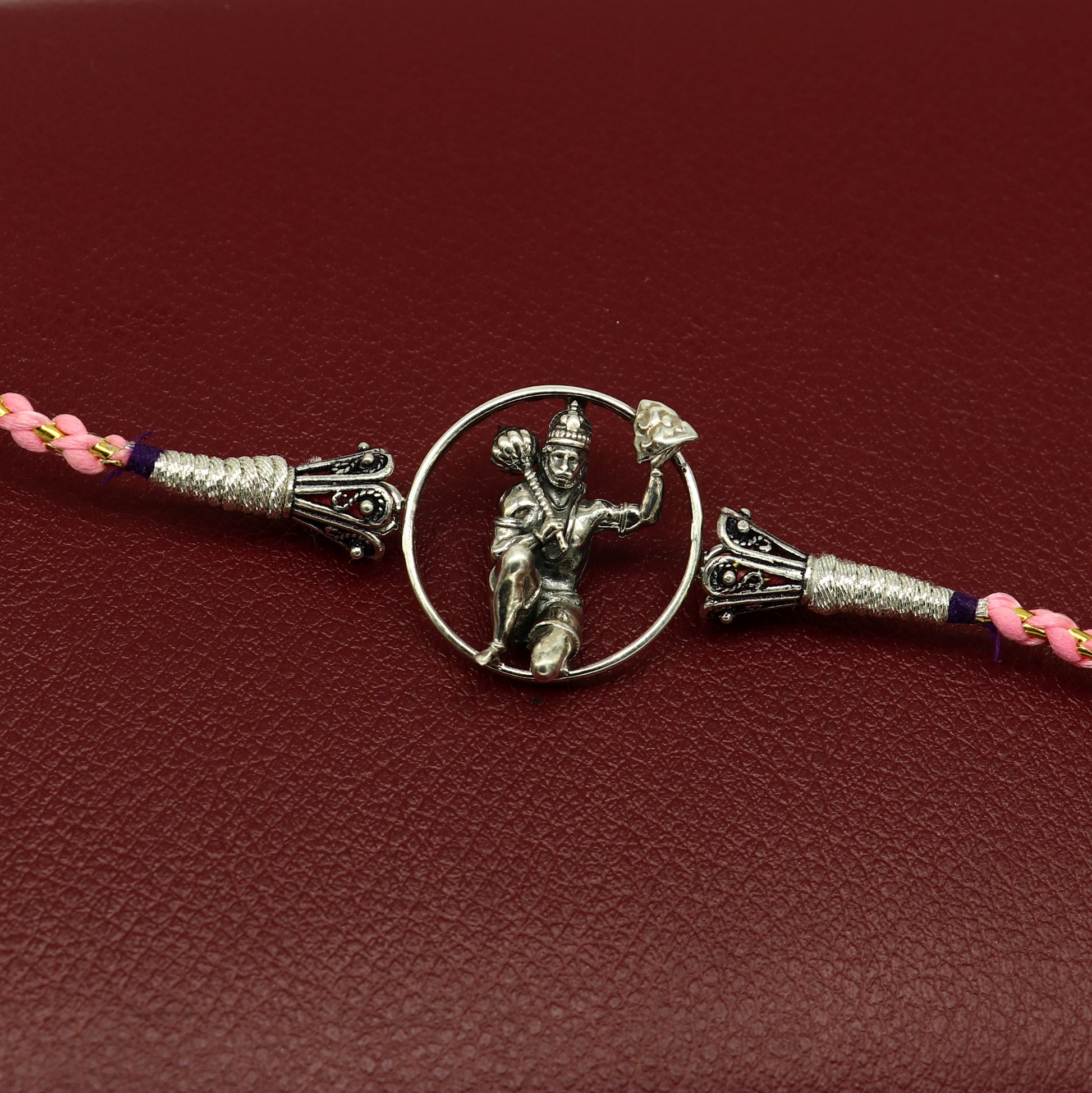 925 sterling silver handmade hanuman ji design Rakhi Bracelet, amazing stylish gift for Rakshabandhan rk31 - TRIBAL ORNAMENTS