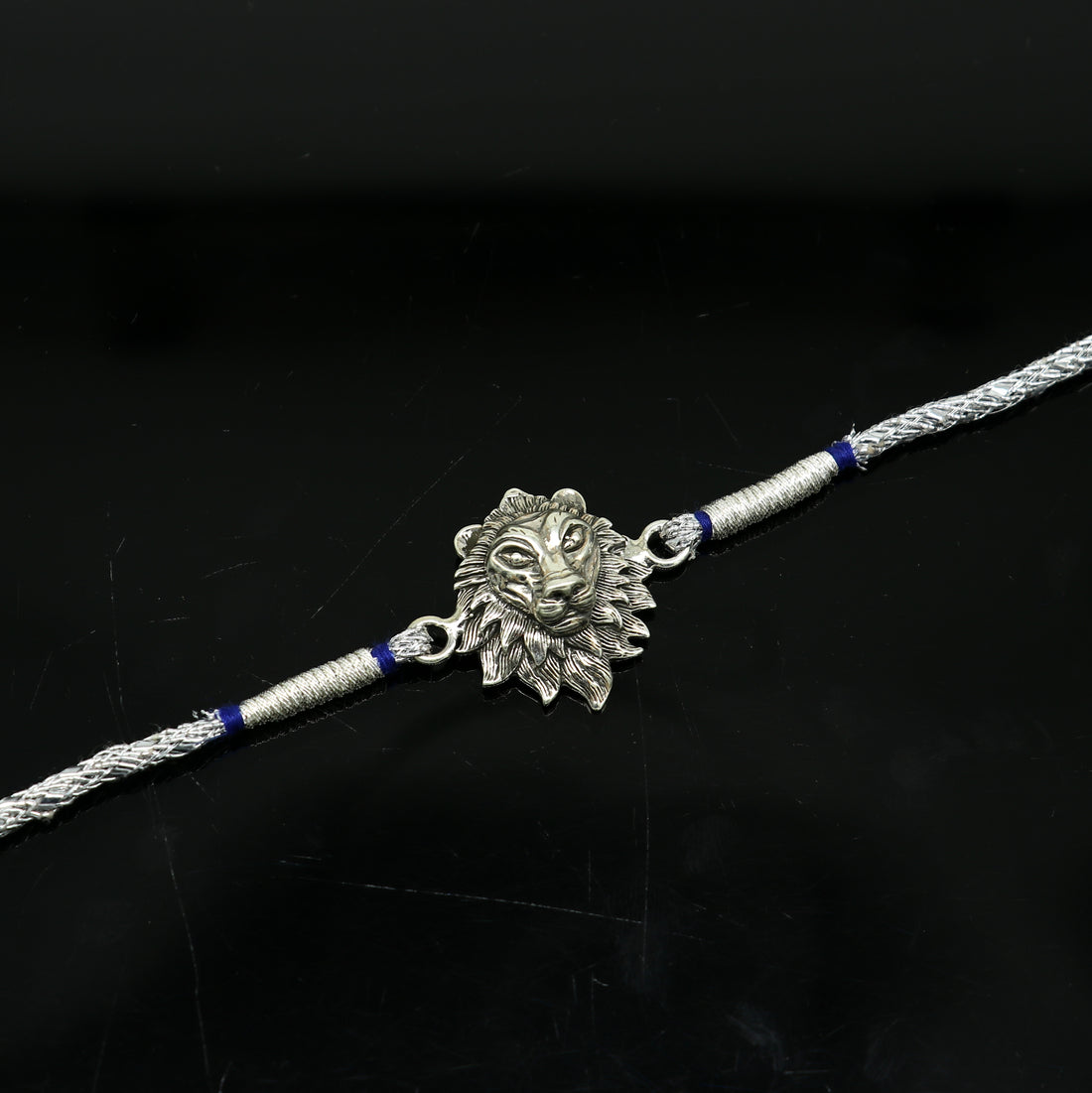 925 sterling silver handmade Narsimha design Rakhi Bracelet, amazing stylish gift for Rakshabandhan rk33 - TRIBAL ORNAMENTS
