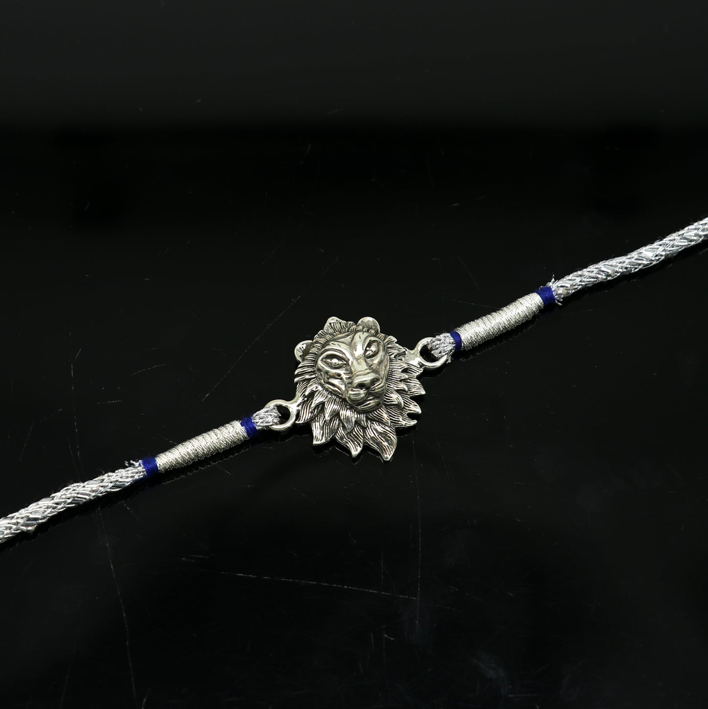 925 sterling silver handmade Narsimha design Rakhi Bracelet, amazing stylish gift for Rakshabandhan rk33 - TRIBAL ORNAMENTS