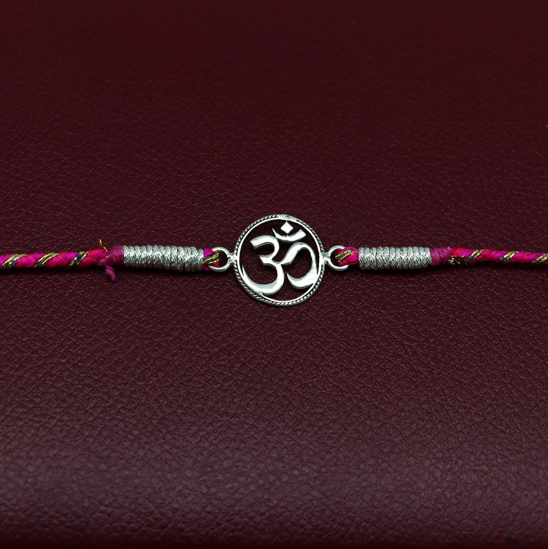 925 sterling silver handmade AUM design Rakhi Bracelet, amazing stylish gift for Rakshabandhan rk42 - TRIBAL ORNAMENTS