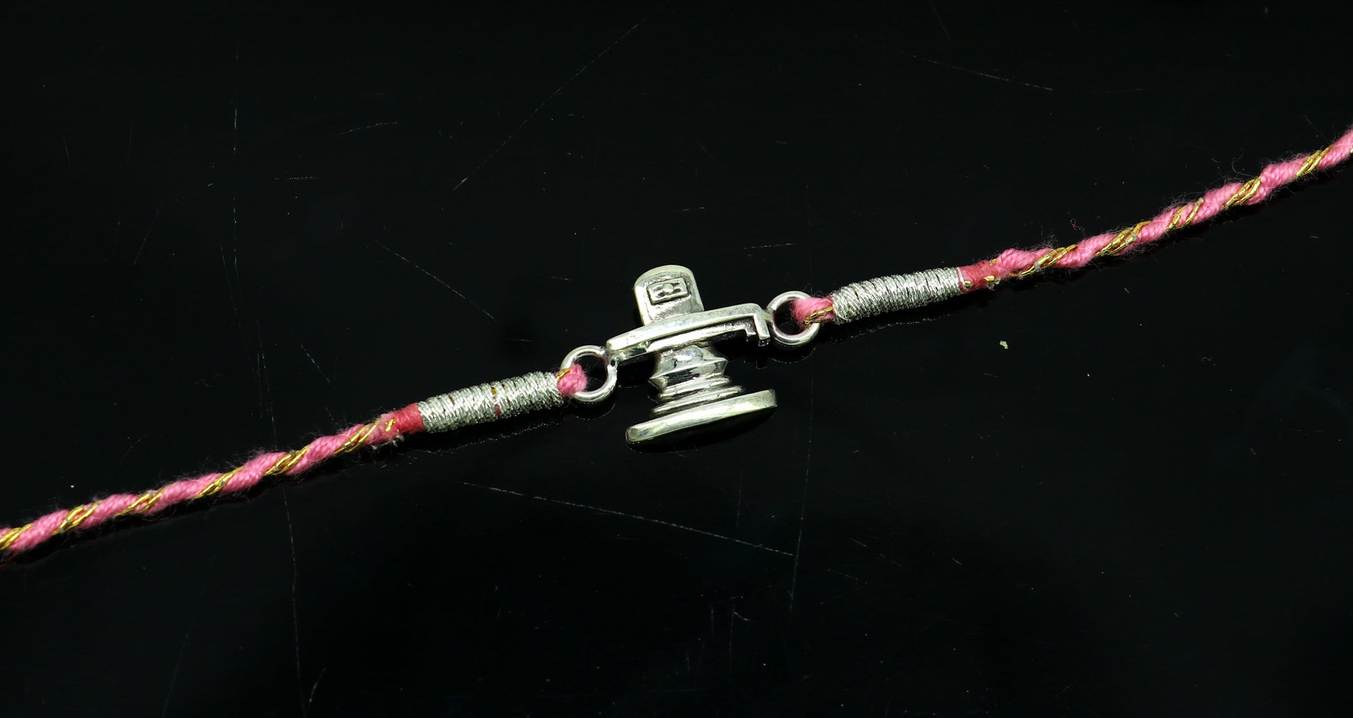 925 sterling silver handmade shivling design Rakhi Bracelet, amazing stylish gift for Rakshabandhan rk51 - TRIBAL ORNAMENTS