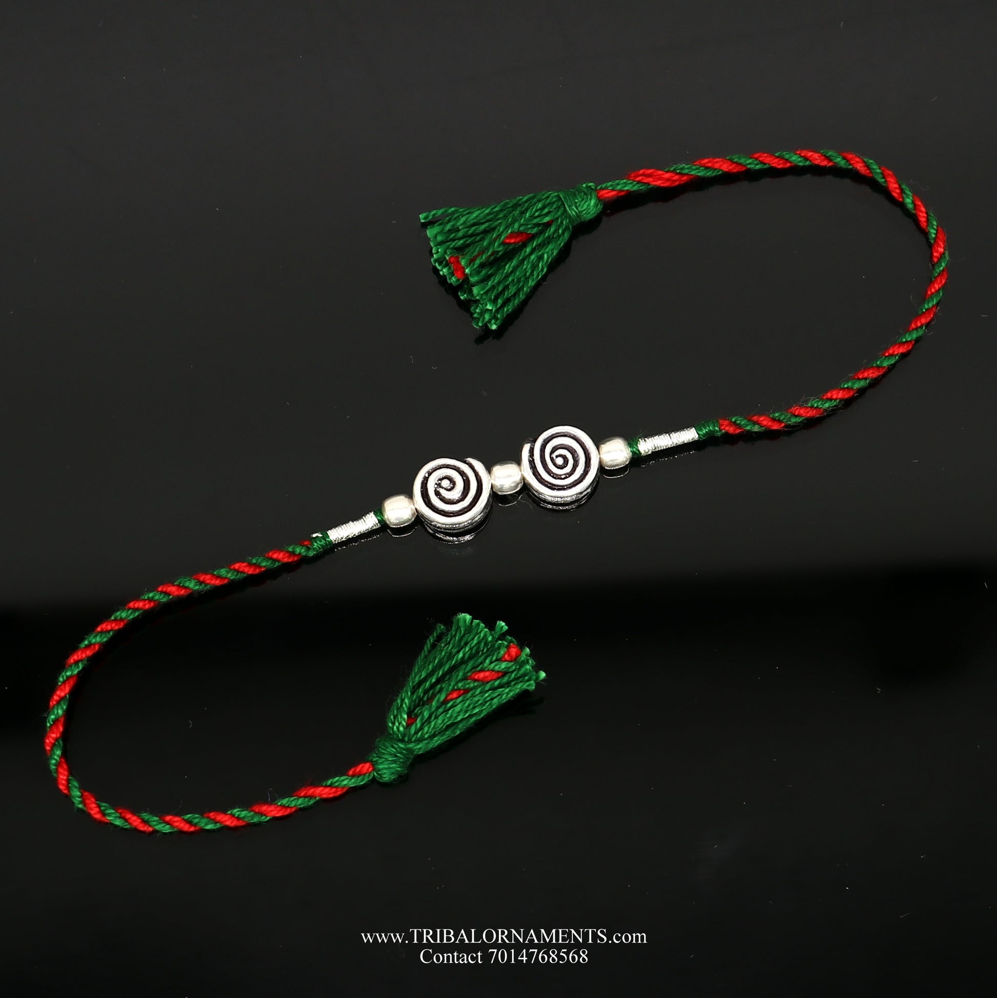 925 sterling silver handmade fresh design Rakhi Bracelet, amazing stylish gift for Rakshabandhan rk77 - TRIBAL ORNAMENTS