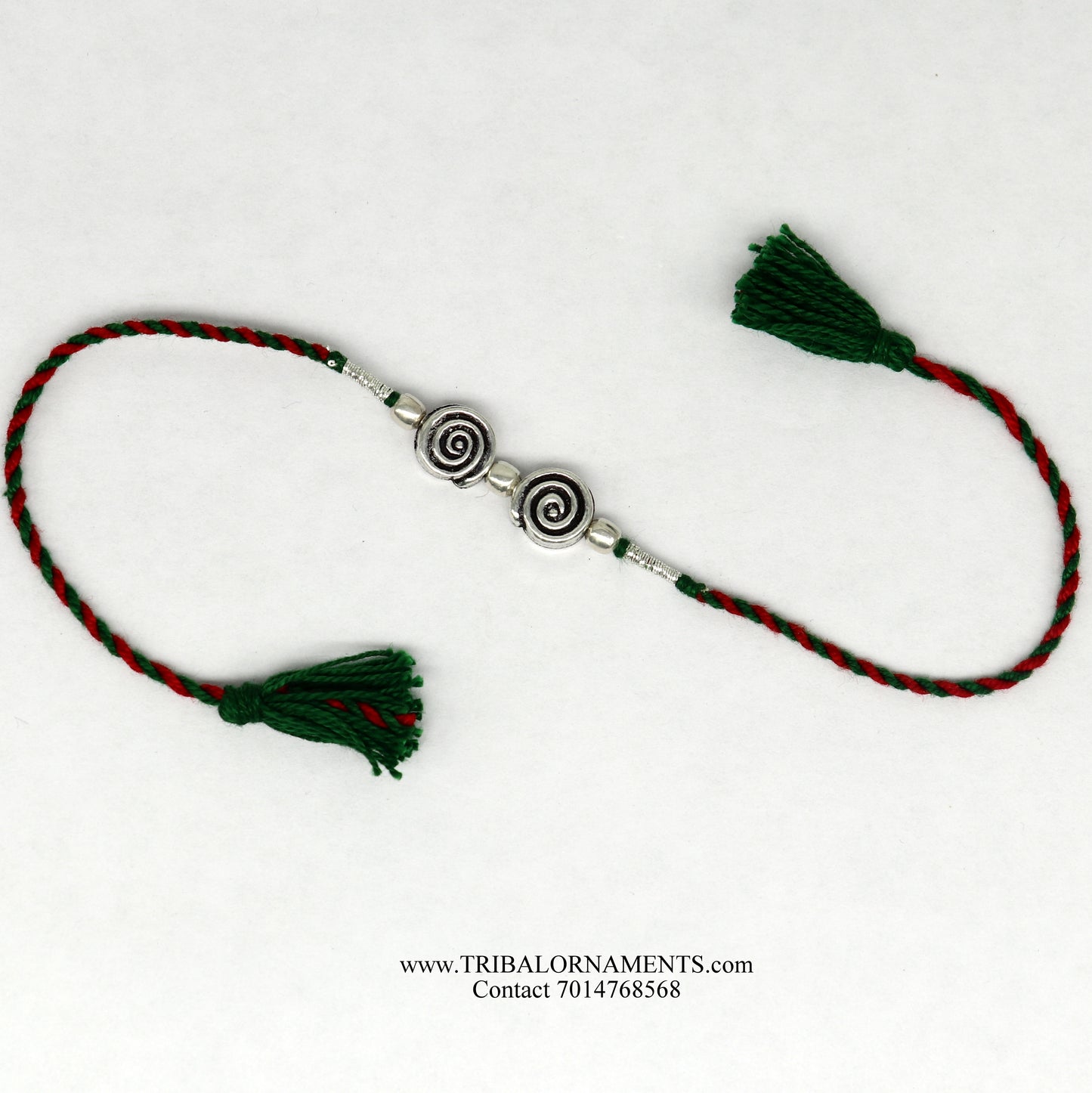 925 sterling silver handmade fresh design Rakhi Bracelet, amazing stylish gift for Rakshabandhan rk77 - TRIBAL ORNAMENTS