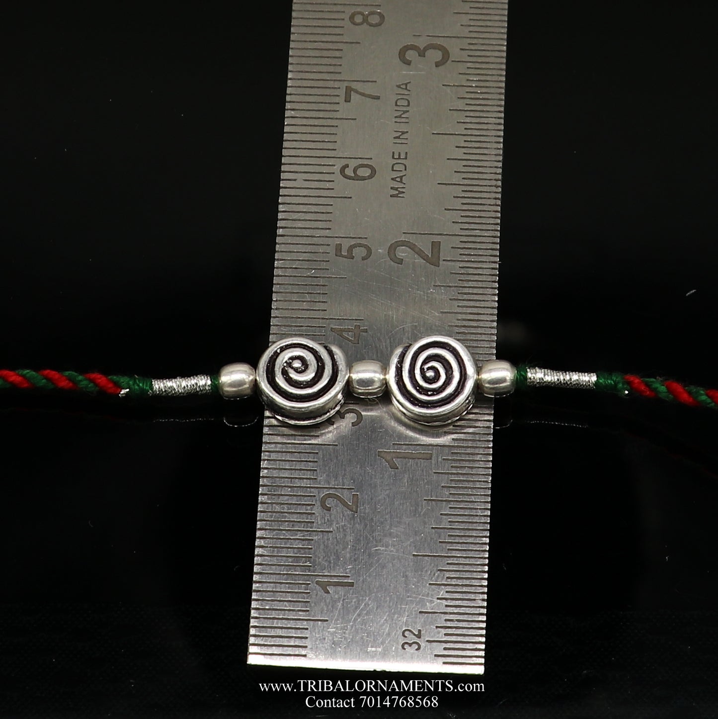 925 sterling silver handmade fresh design Rakhi Bracelet, amazing stylish gift for Rakshabandhan rk77 - TRIBAL ORNAMENTS