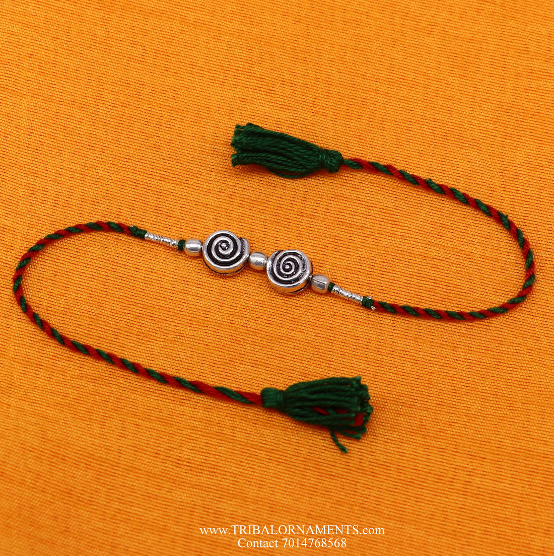 925 sterling silver handmade fresh design Rakhi Bracelet, amazing stylish gift for Rakshabandhan rk77 - TRIBAL ORNAMENTS