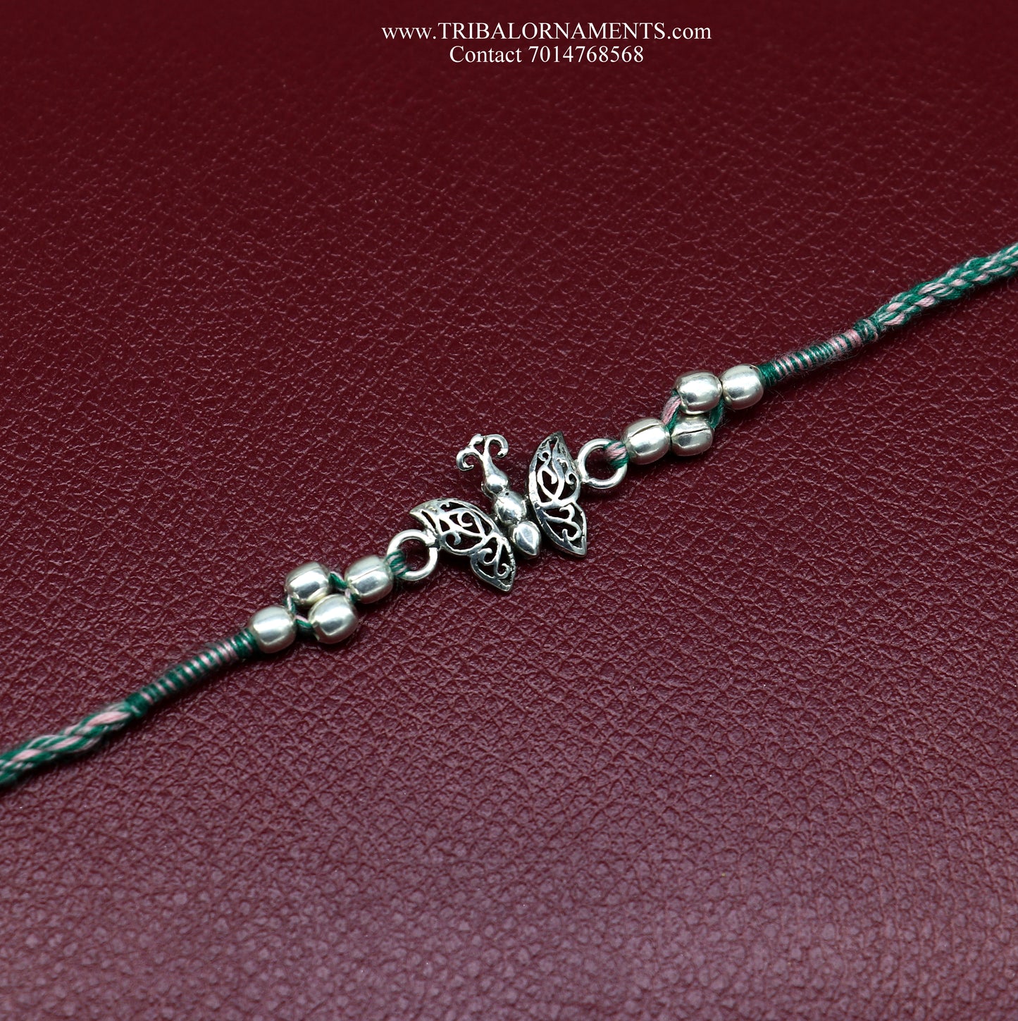925 sterling silver handmade beautiful Butterfly design Rakhi Bracelet, amazing stylish gift for Rakshabandhan rk97 - TRIBAL ORNAMENTS