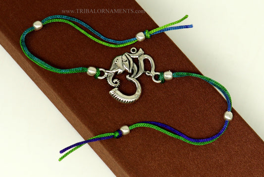 925 sterling silver handmade beautiful R letter design Rakhi Bracelet,  amazing stylish gift for Rakshabandhan rk100