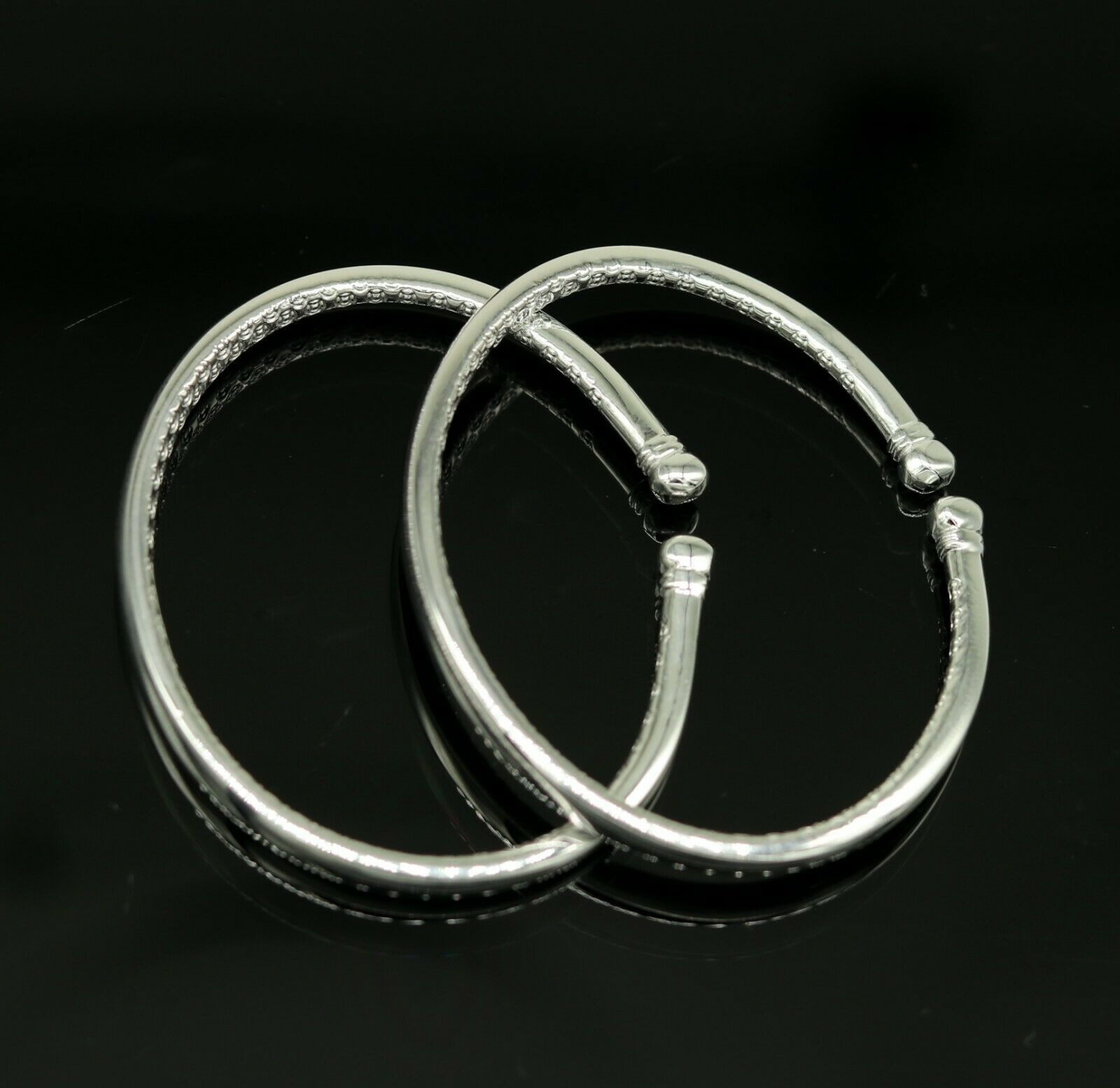 925 sterling silver adjustable charm bangle bracelet kada unisex kids baby bbk27 - TRIBAL ORNAMENTS