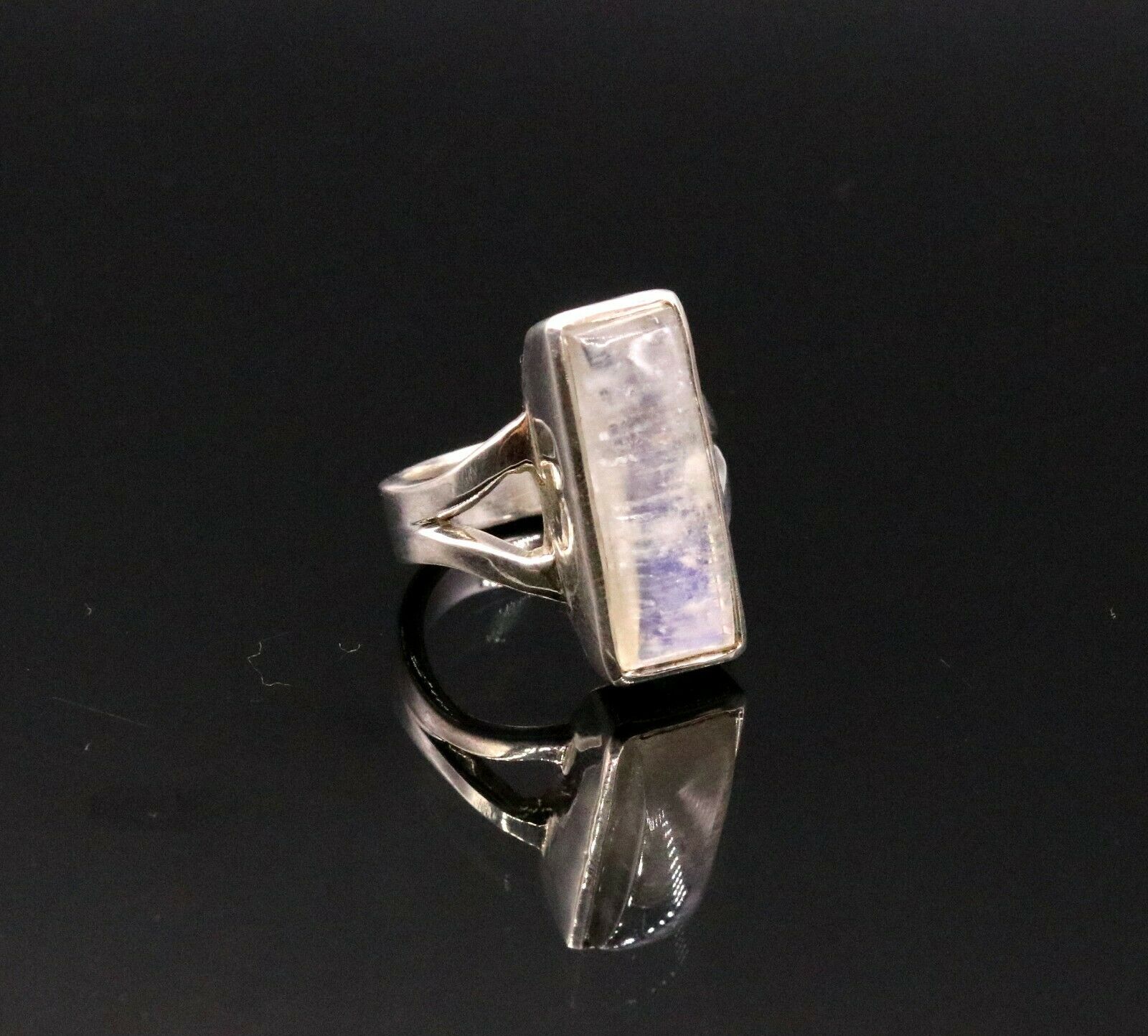 GORGEOUS RAINBOWS MOONSTONE 925 SOLID SILVER RING BAND UNISEX GIFTING sr146 - TRIBAL ORNAMENTS