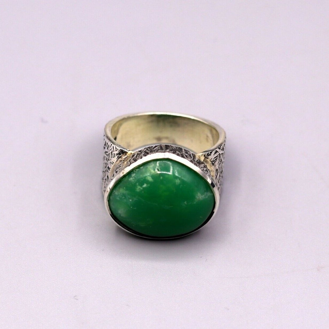 GREEN ONYX STONE CLASSIC 925 SOLID SILVER UNISEX RING BAND INDIA JEWELRY sr89 - TRIBAL ORNAMENTS